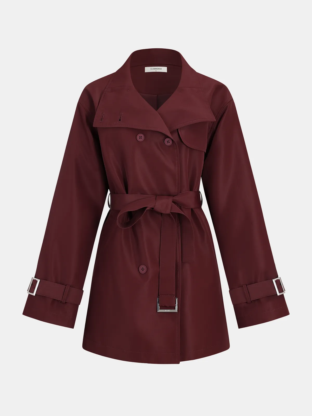 Belted Double-Breasted Trench Coat sold by COMMENSE