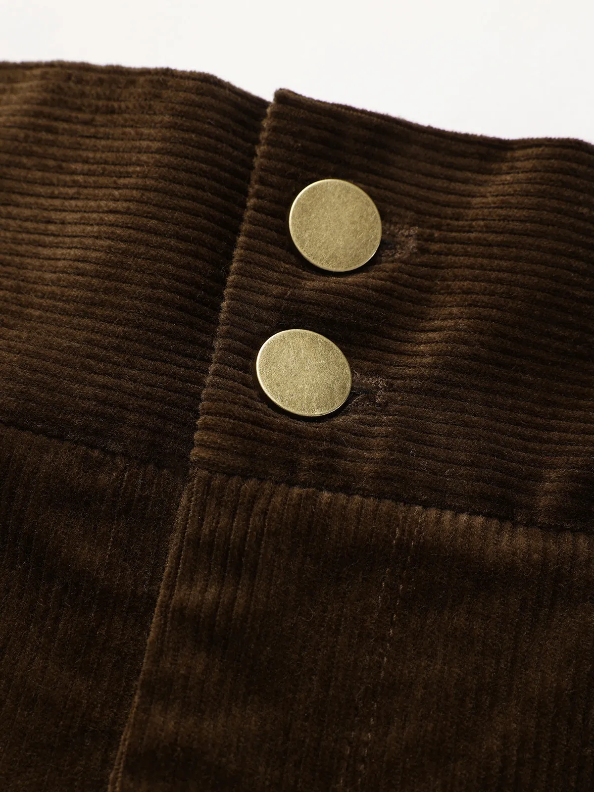 High-Waist Corduroy Flare Pants sold by COMMENSE product image thumbnail 4