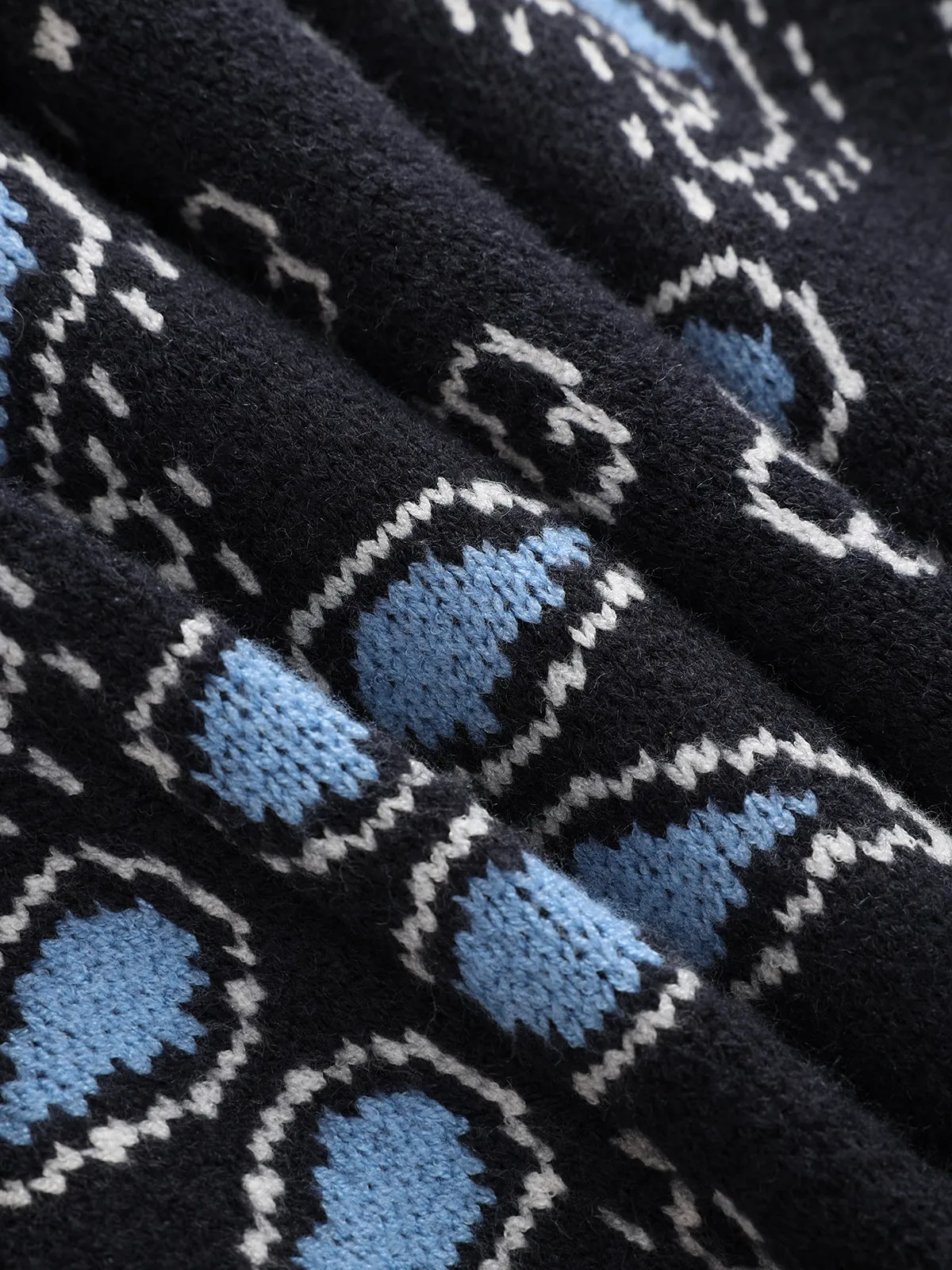 Belted Paisley Fringe Knit Cardigan sold by COMMENSE product image thumbnail 3