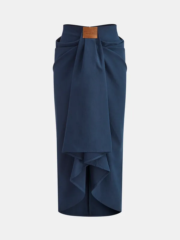 Asymmetric Ruffled Midi Skirt sold by COMMENSE