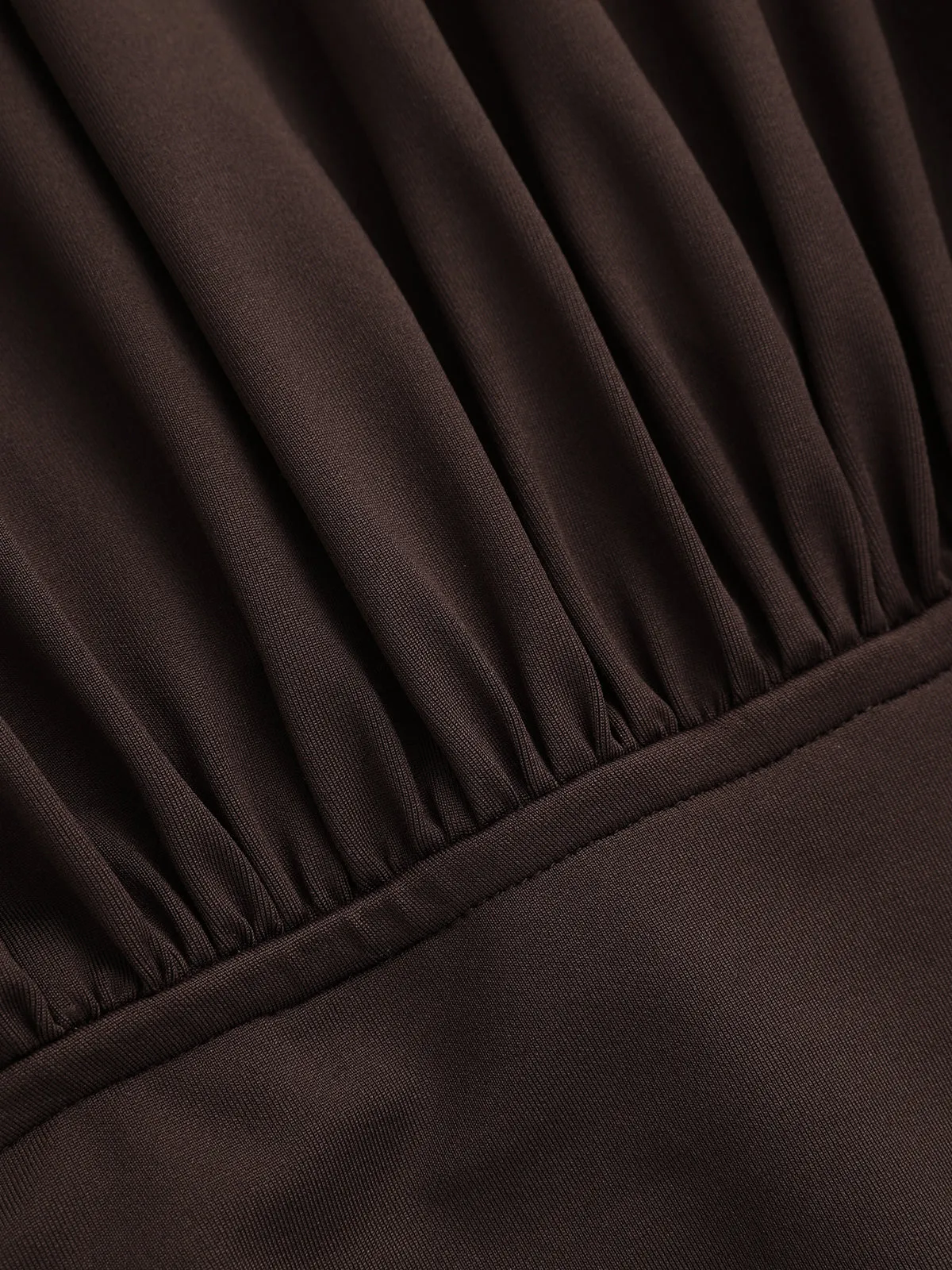 Long-Sleeve Ruched Waist Mermaid Maxi Dress sold by COMMENSE product image thumbnail 5