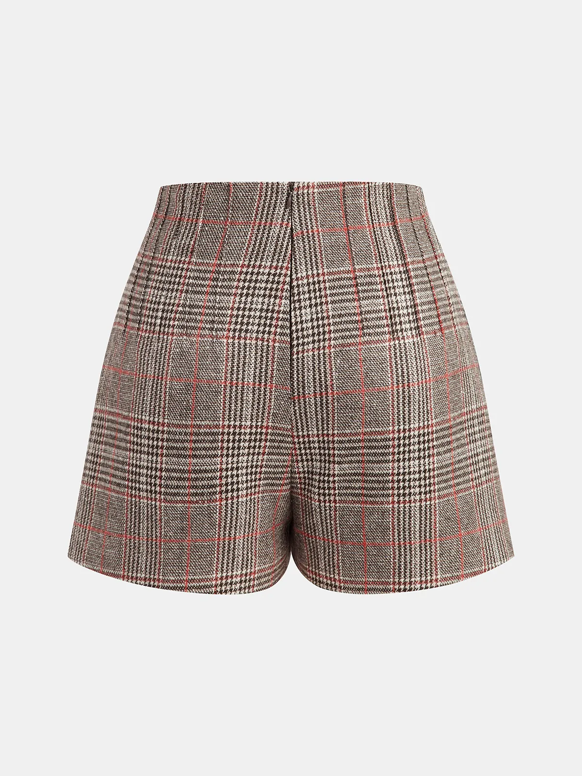 High-Waist Plaid Tweed Shorts sold by COMMENSE product image thumbnail 2