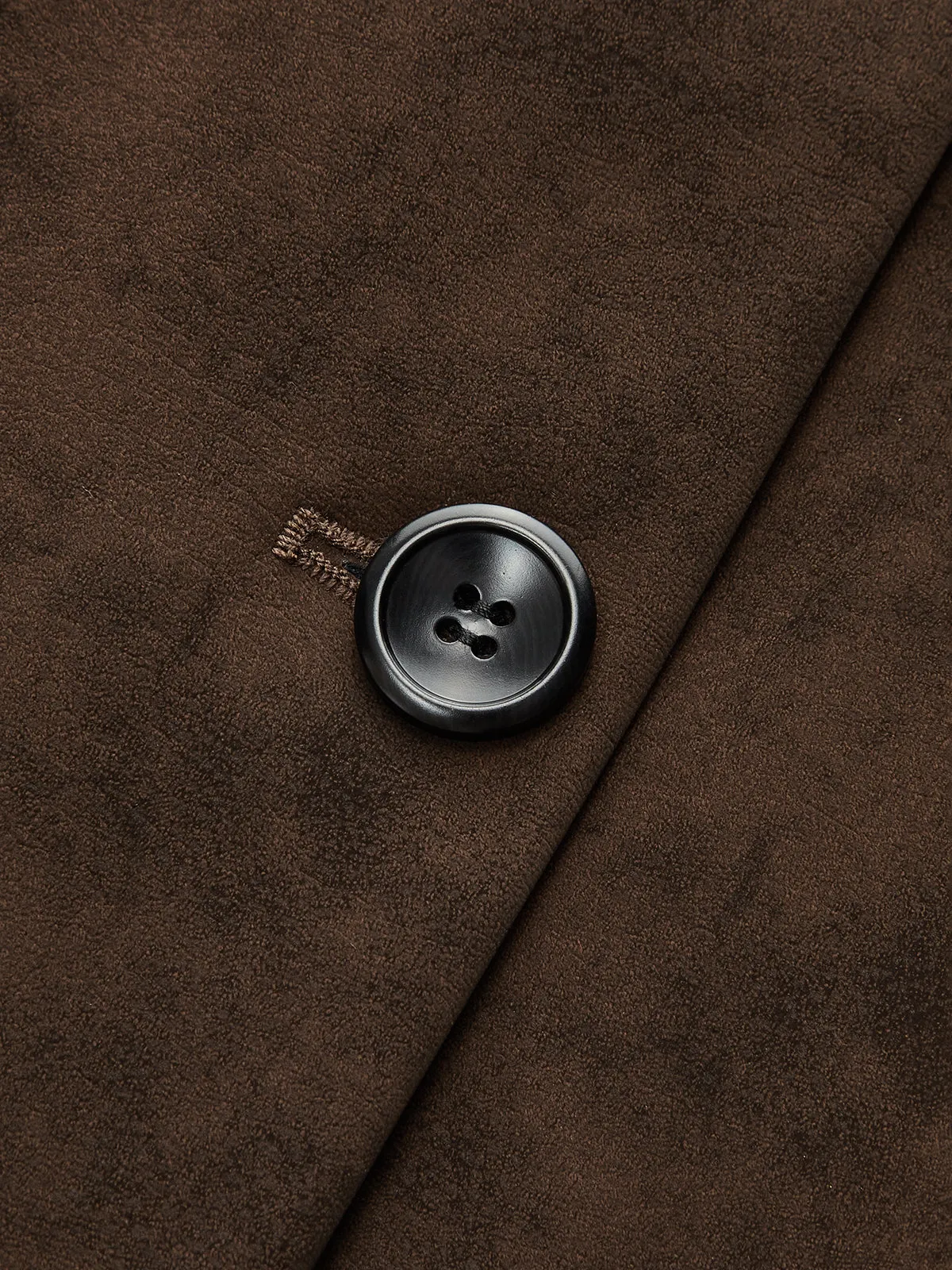 Pleated Suede Button-Front Jacket sold by COMMENSE product image thumbnail 4