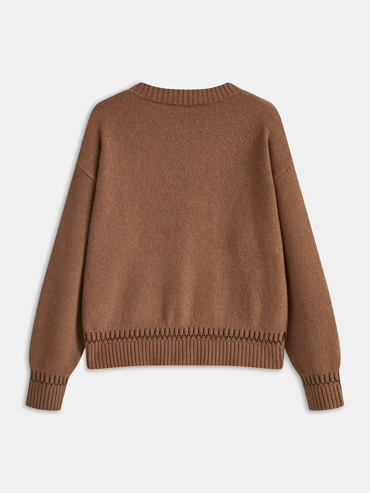 Horse-Pattern V-Neck Knit Cardigan sold by COMMENSE product image thumbnail 2