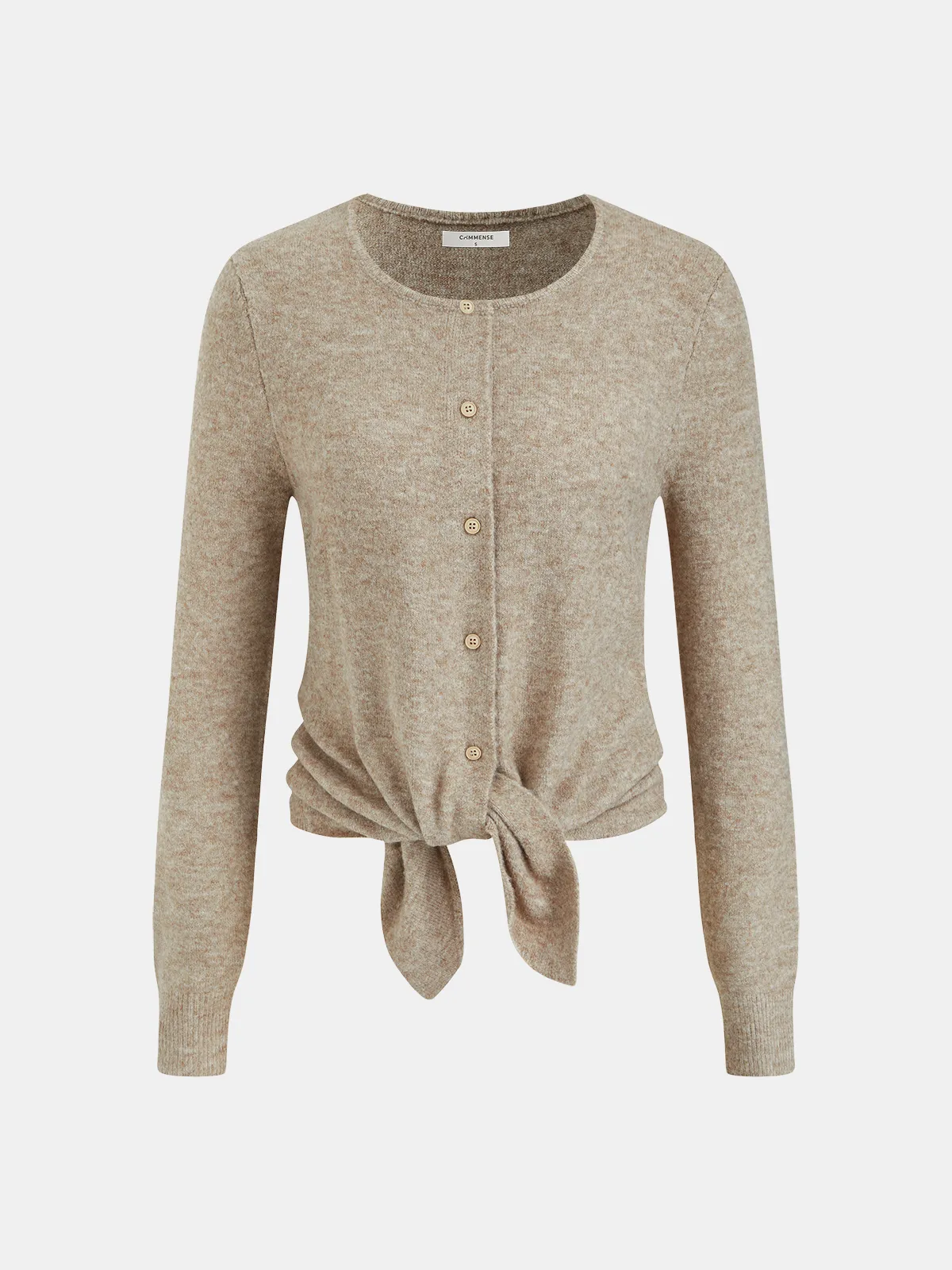 Knotted Front Knit Cardigan sold by COMMENSE