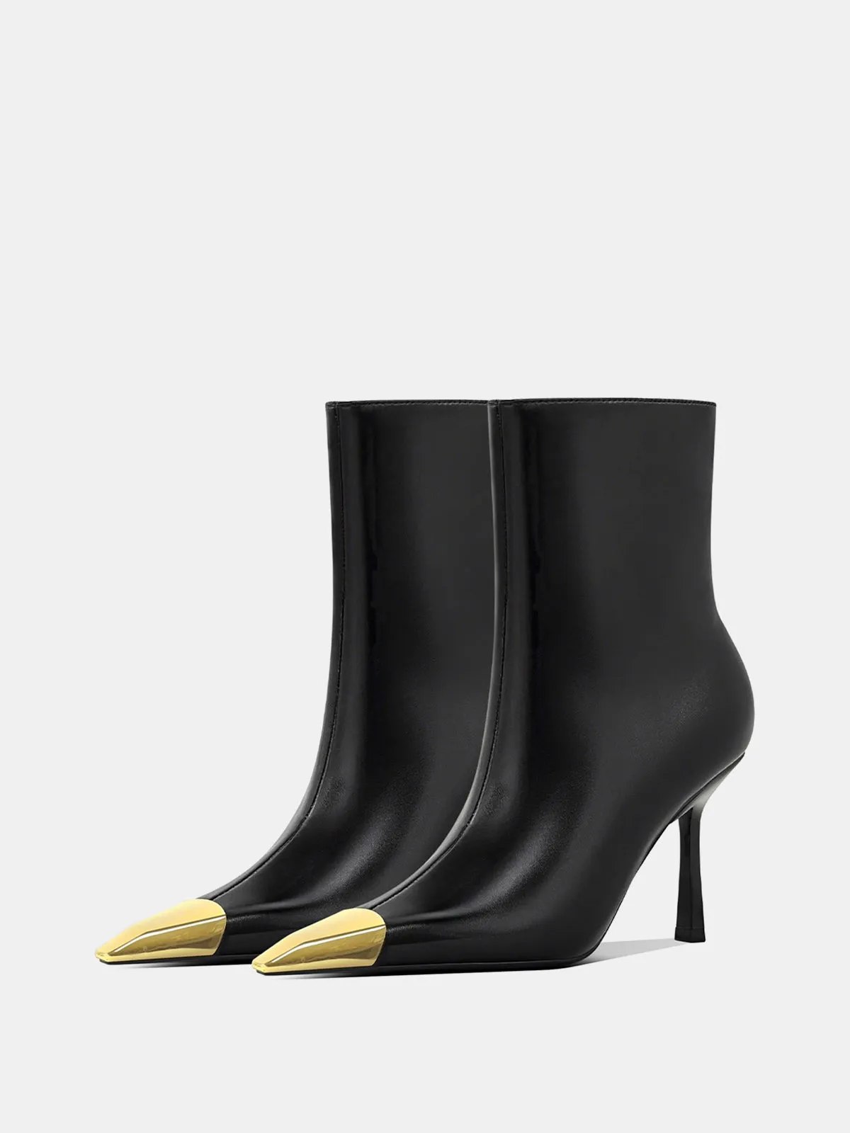 Golden Pointed Toe Ankle Boots sold by COMMENSE