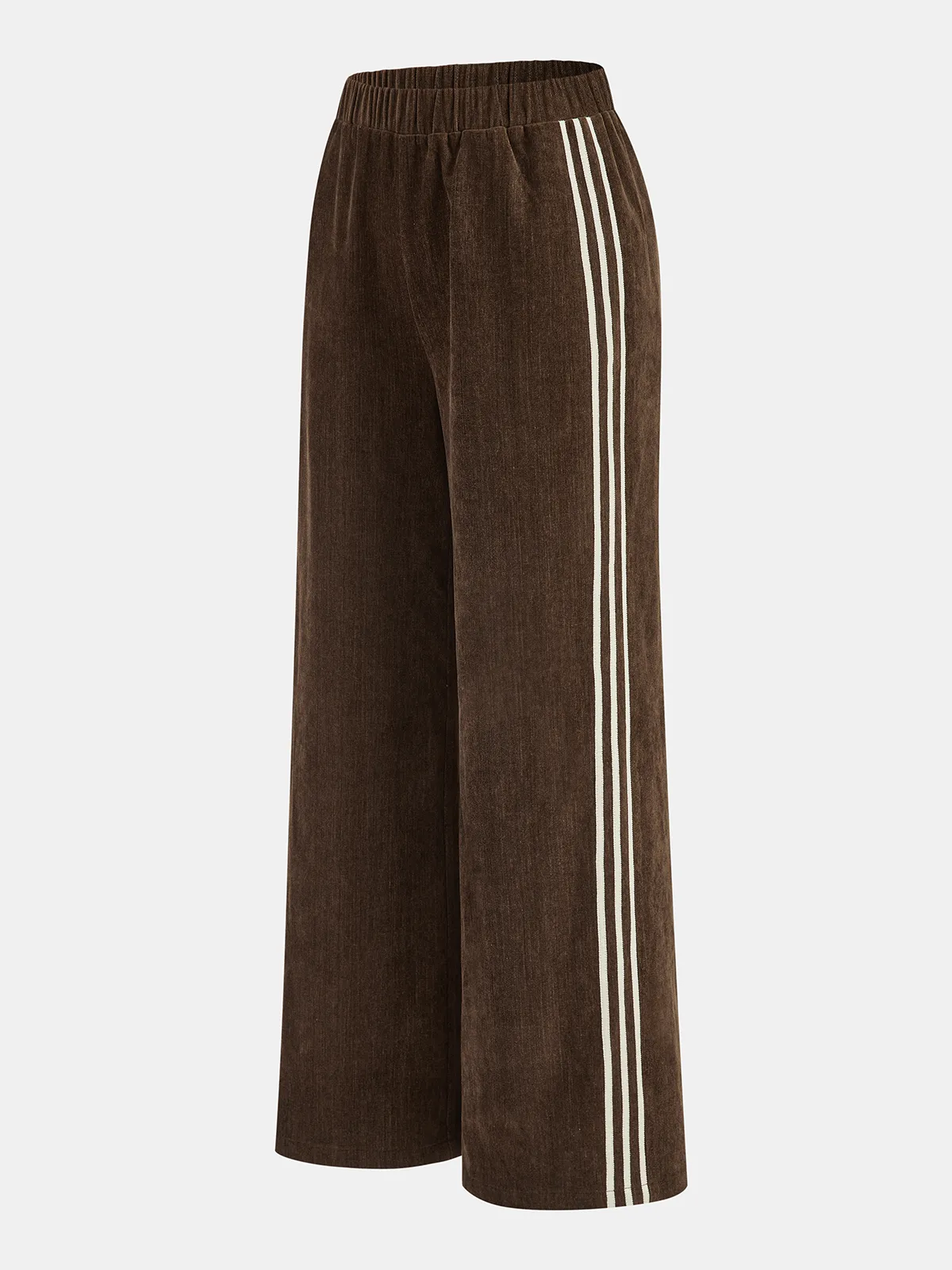 Side-Stripe Corduroy Wide-Leg Pants sold by COMMENSE product image thumbnail 2