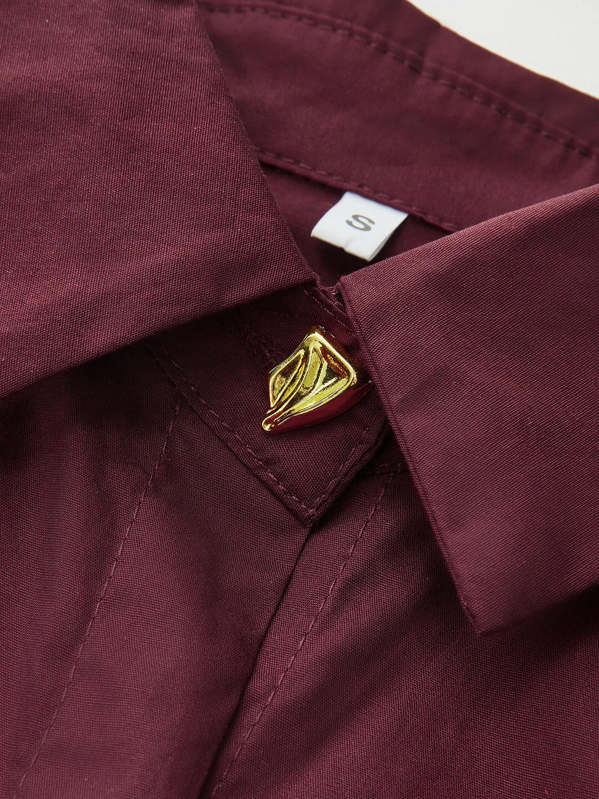 Pleated Peplum Shirt with Collar Detail sold by COMMENSE product image thumbnail 3