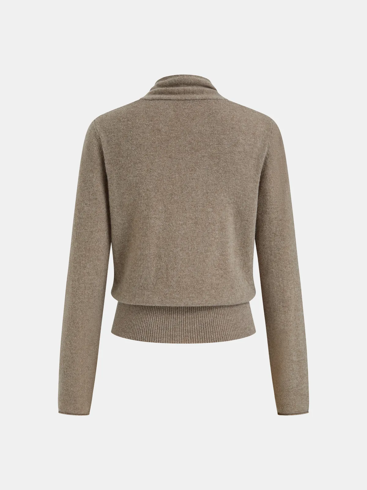 Wrap-Front Long-Sleeve Knit Top sold by COMMENSE product image thumbnail 2