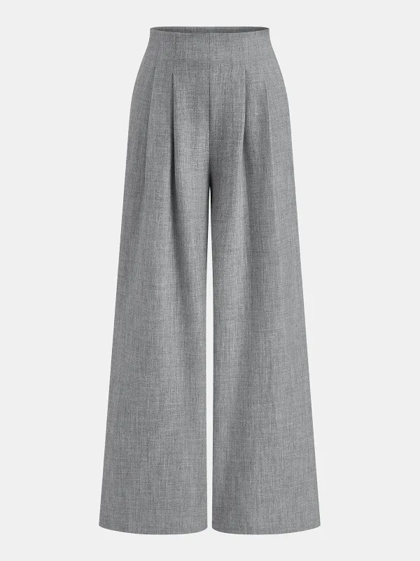 Pleated Wide-Leg Pants sold by COMMENSE