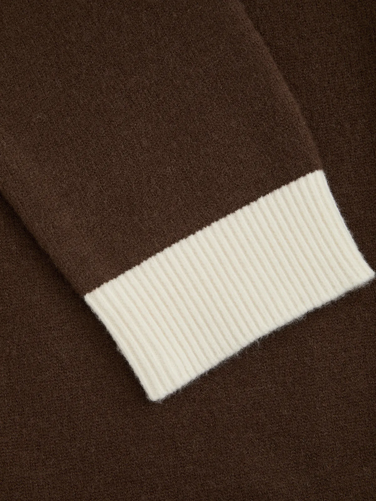 Contrast Trim Wool-Blend Cardigan with Metal Buttons sold by COMMENSE product image thumbnail 4