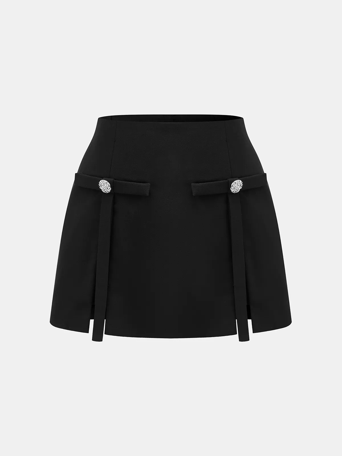 Embellished Strap Detail Mini Skirt sold by COMMENSE