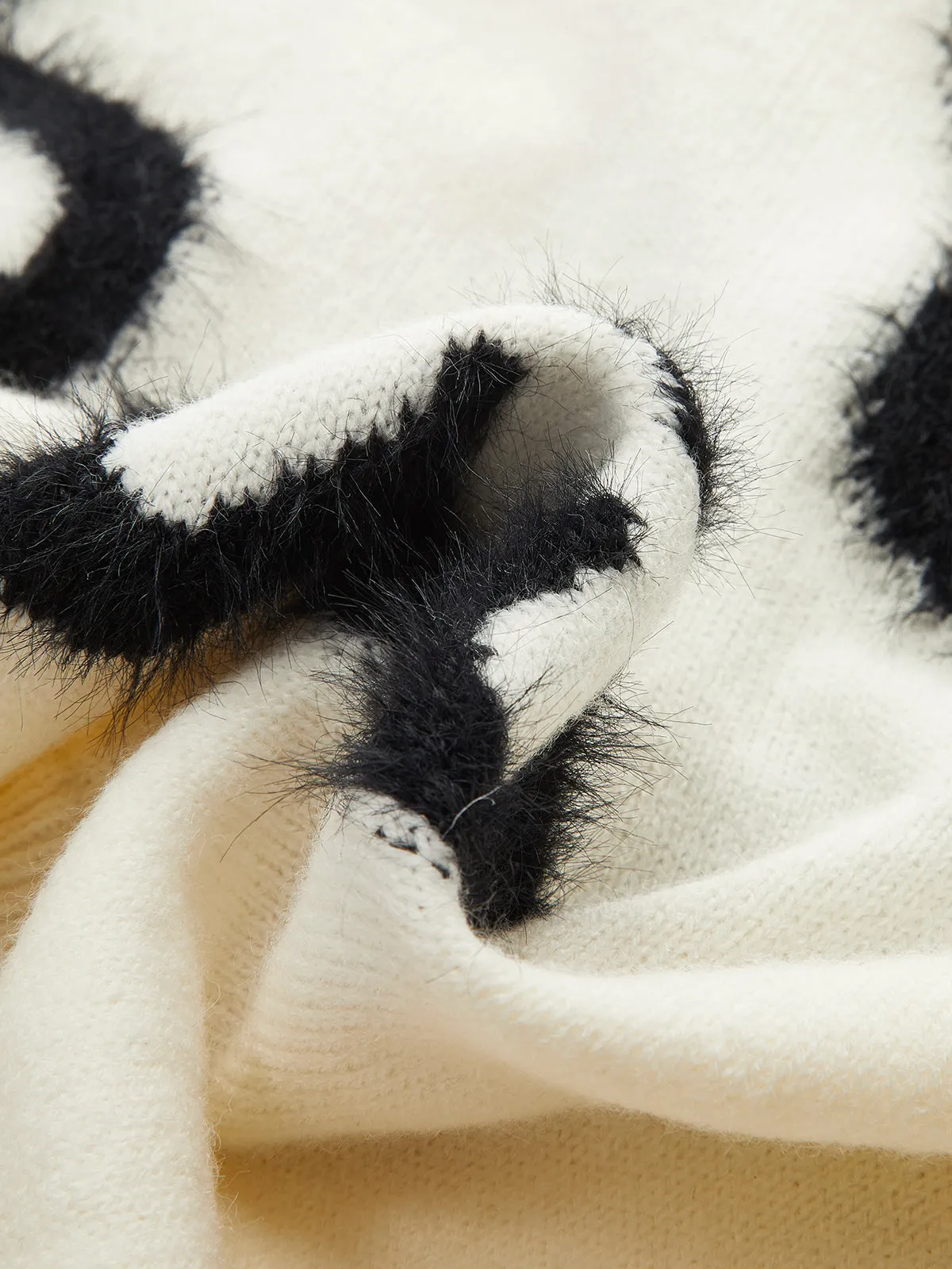 Floral-Patterned Mohair Crew Neck Sweater sold by COMMENSE product image thumbnail 3