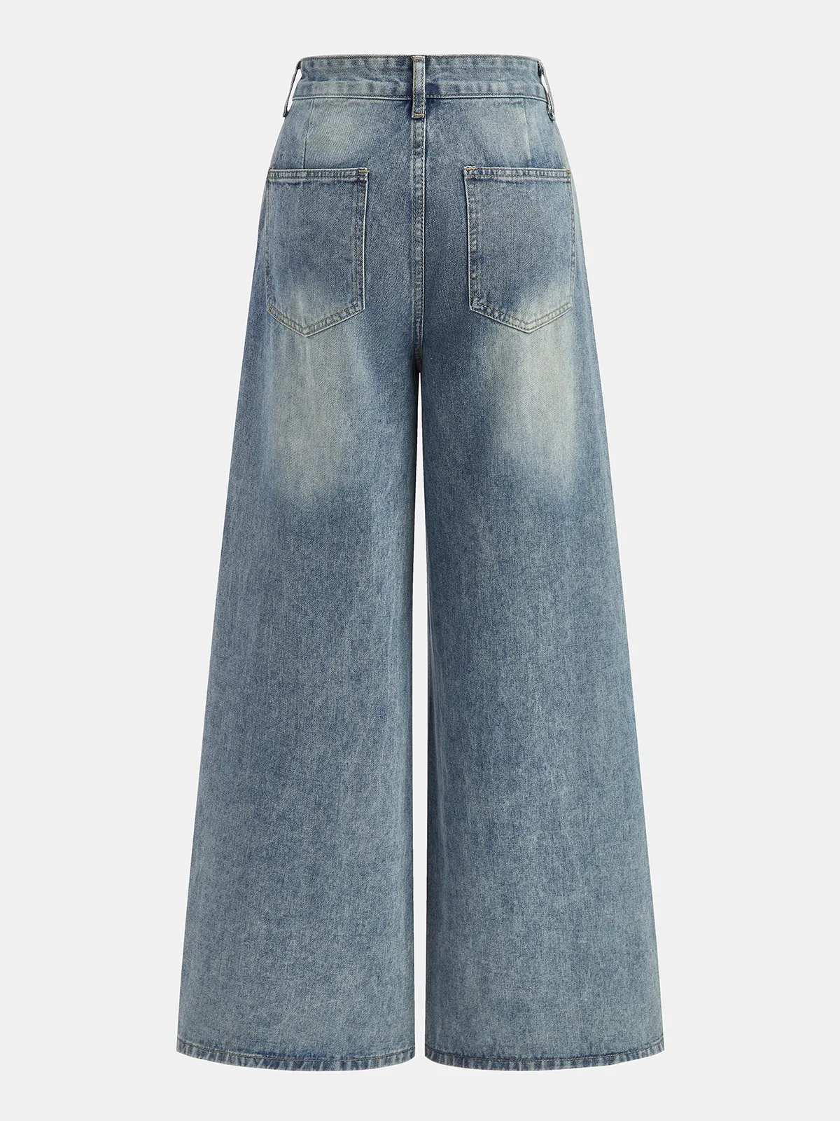 High-Waisted Wide-Leg Denim Jeans sold by COMMENSE product image thumbnail 2
