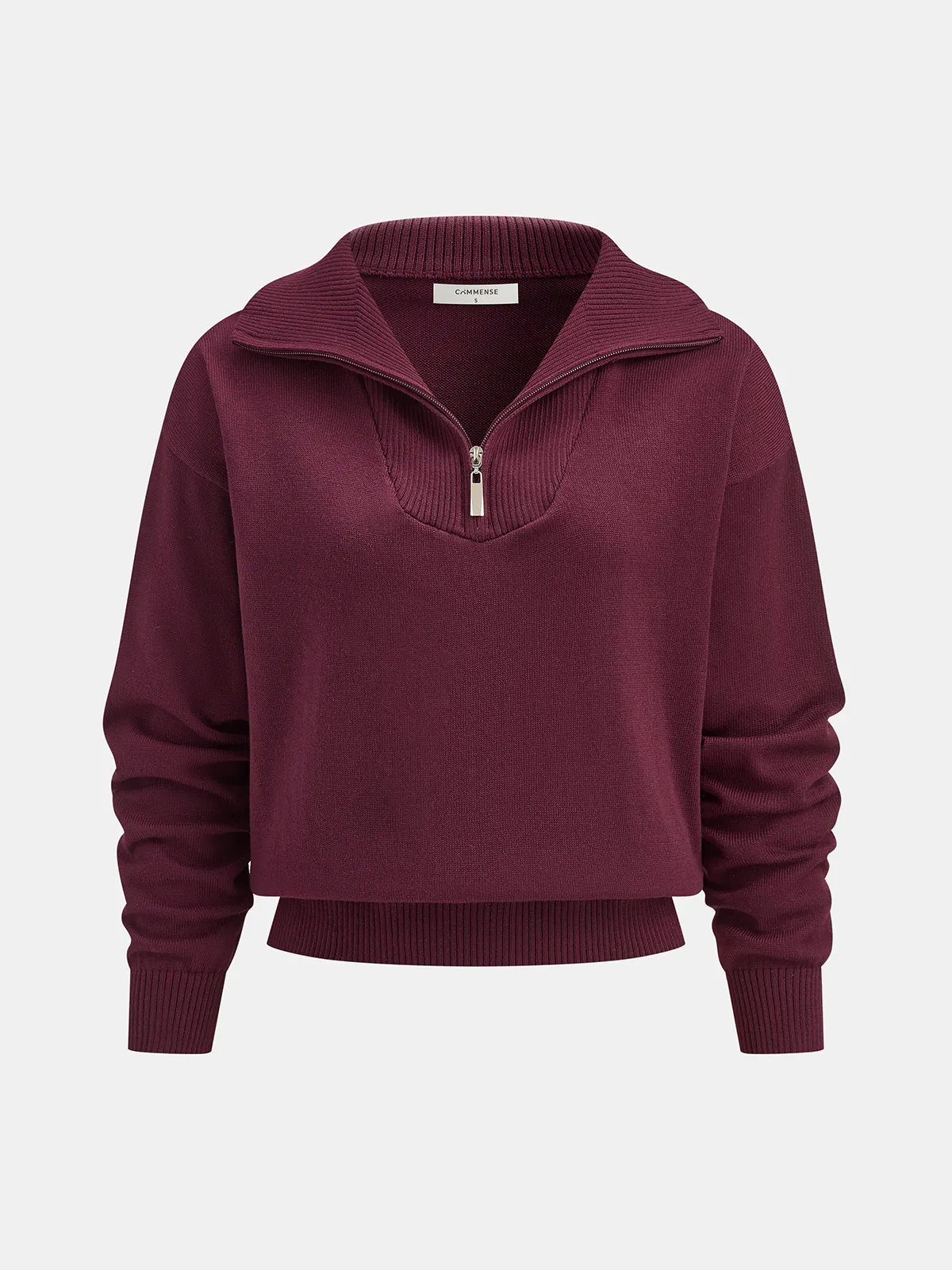 Half-Zip Knit Top & Pleated Skirt Set sold by COMMENSE product image thumbnail 2