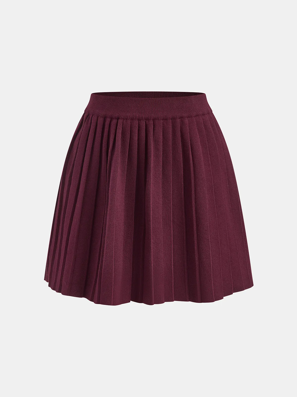 Half-Zip Knit Top & Pleated Skirt Set sold by COMMENSE product image thumbnail 4