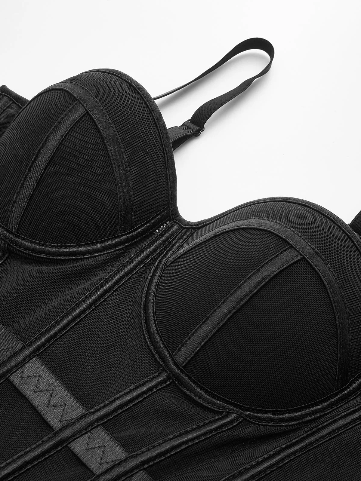 Sheer Mesh Boned Corset sold by COMMENSE product image thumbnail 3