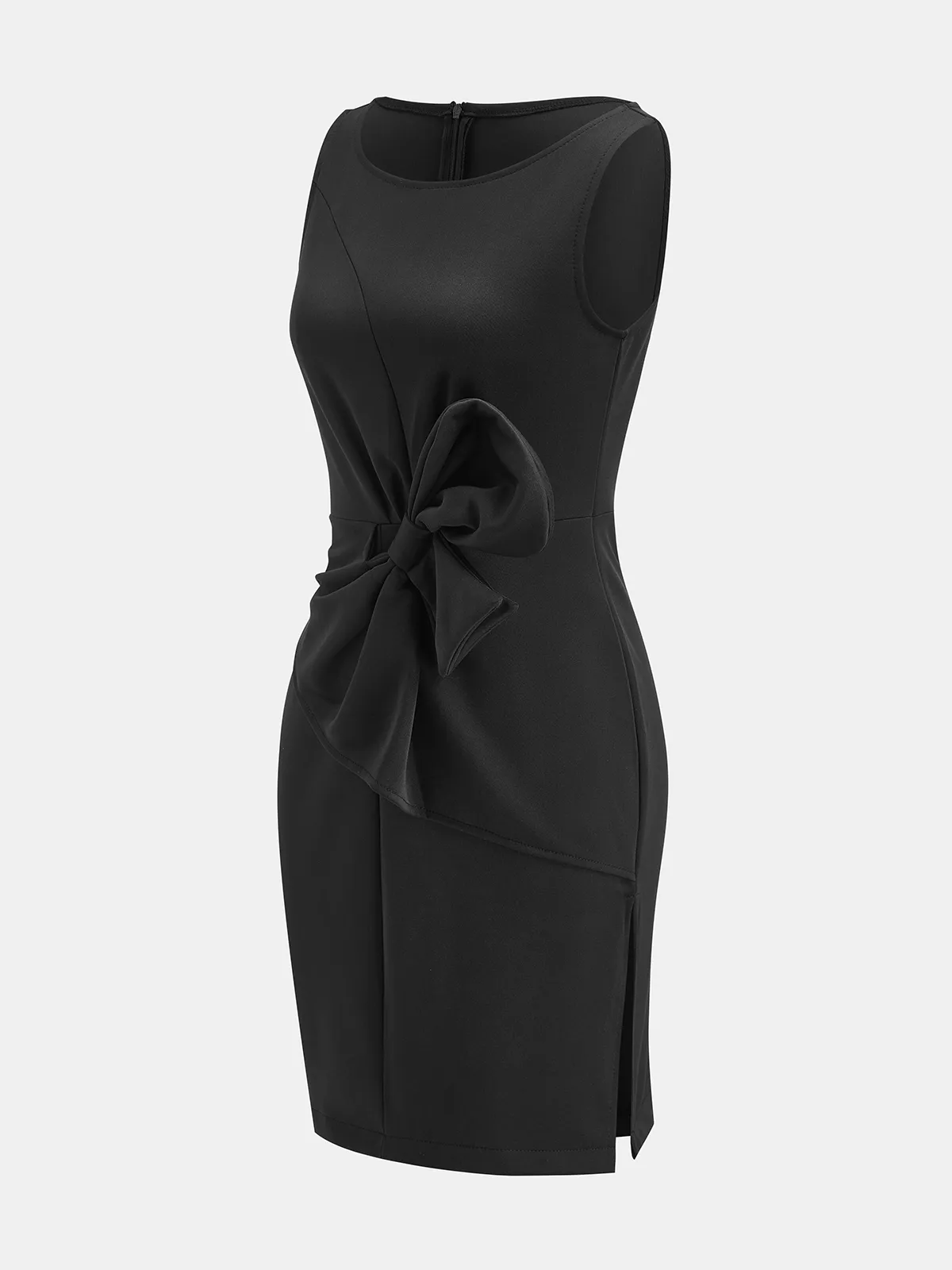 Bow-Accented Sleeveless Sheath Dress sold by COMMENSE product image thumbnail 3