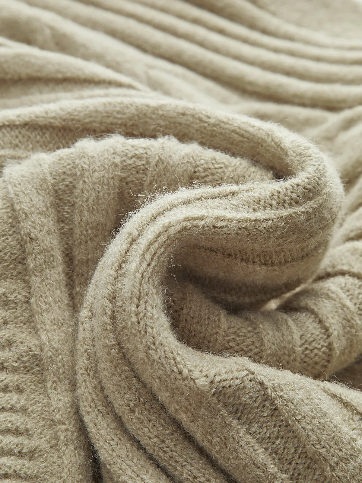 Off-Shoulder Cable-Knit Cropped Sweater sold by COMMENSE product image thumbnail 3