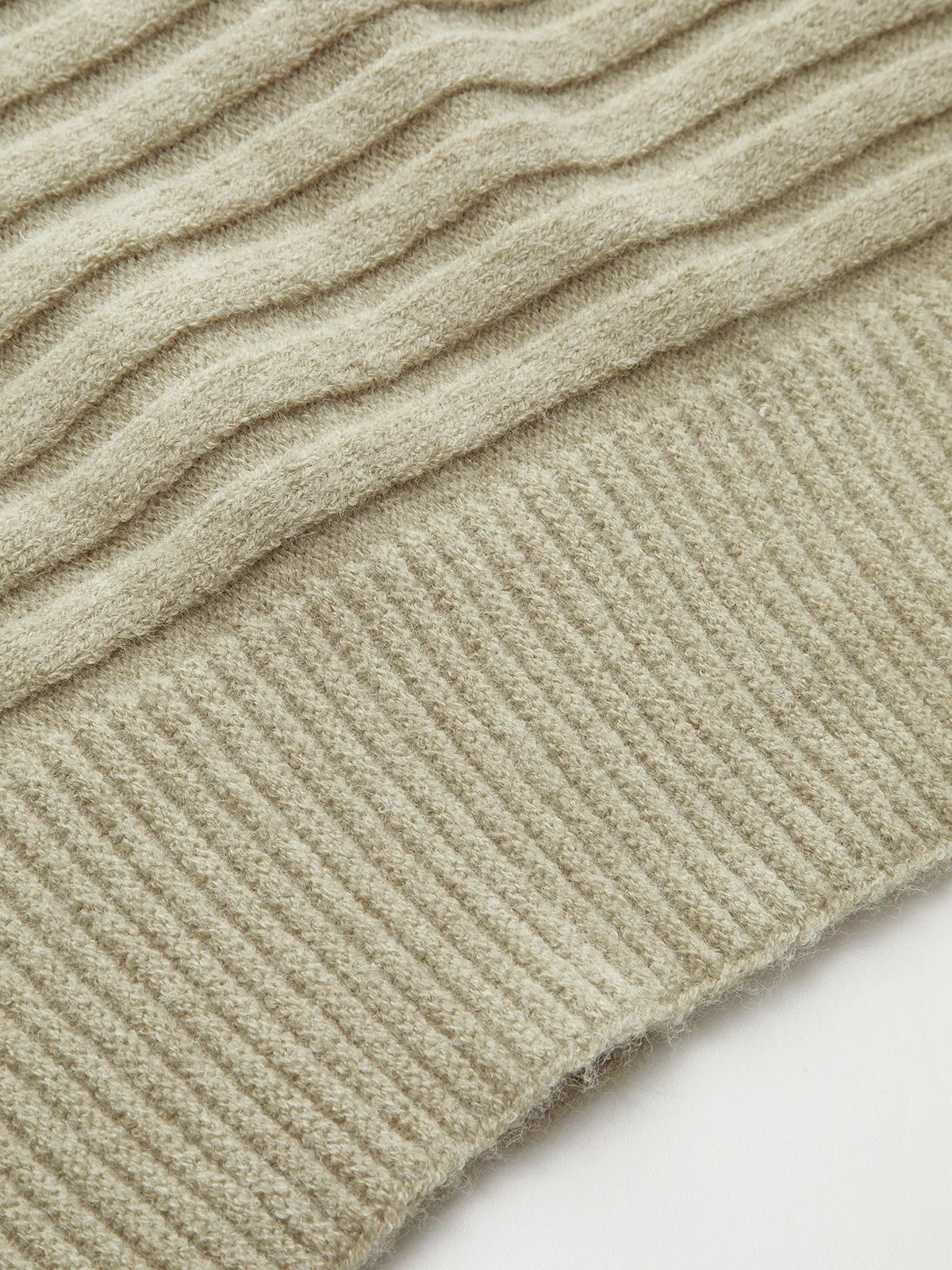 Off-Shoulder Cable-Knit Cropped Sweater sold by COMMENSE product image thumbnail 4