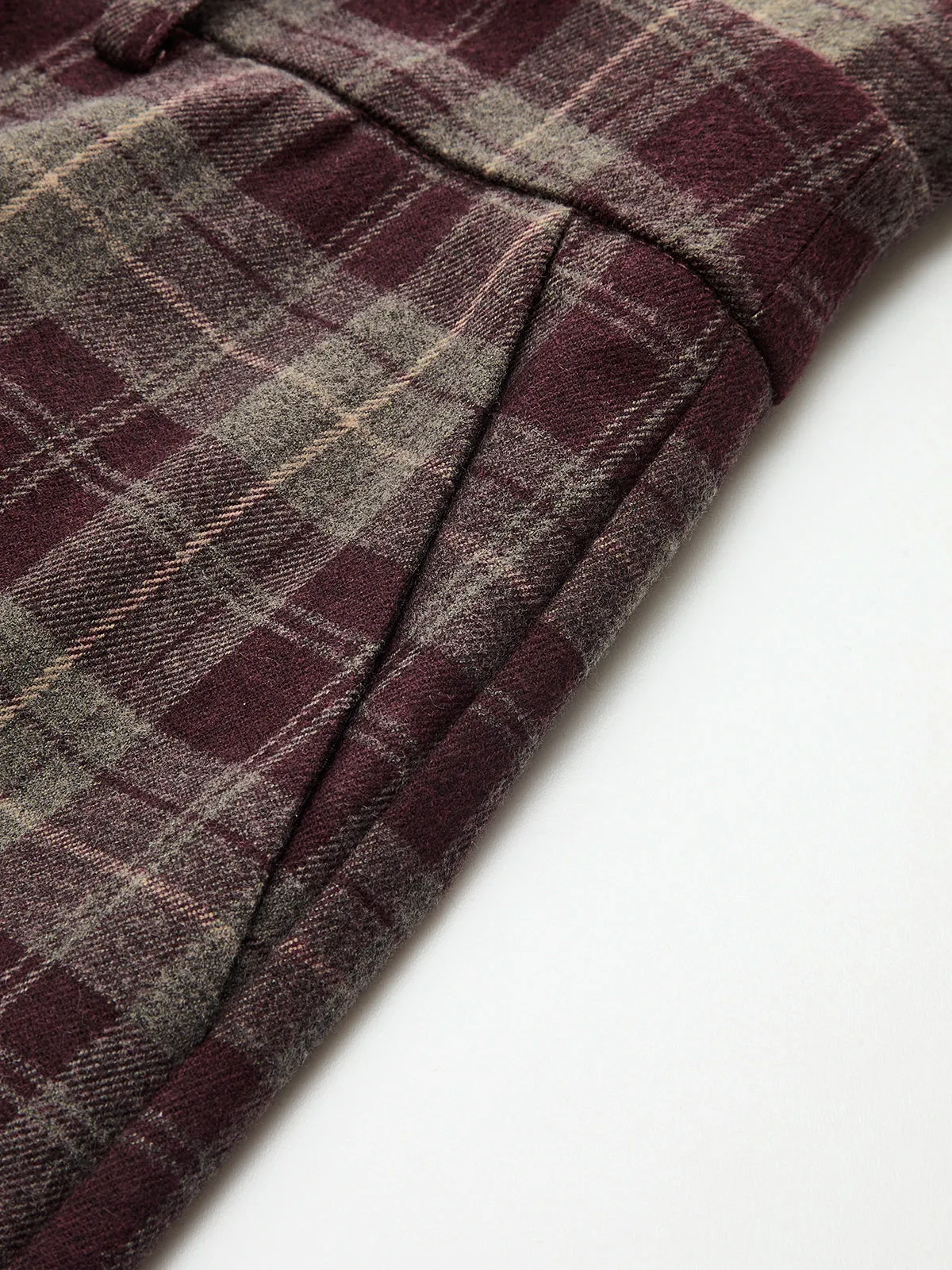 High-Waisted Plaid Wide-Leg Pants sold by COMMENSE product image thumbnail 5