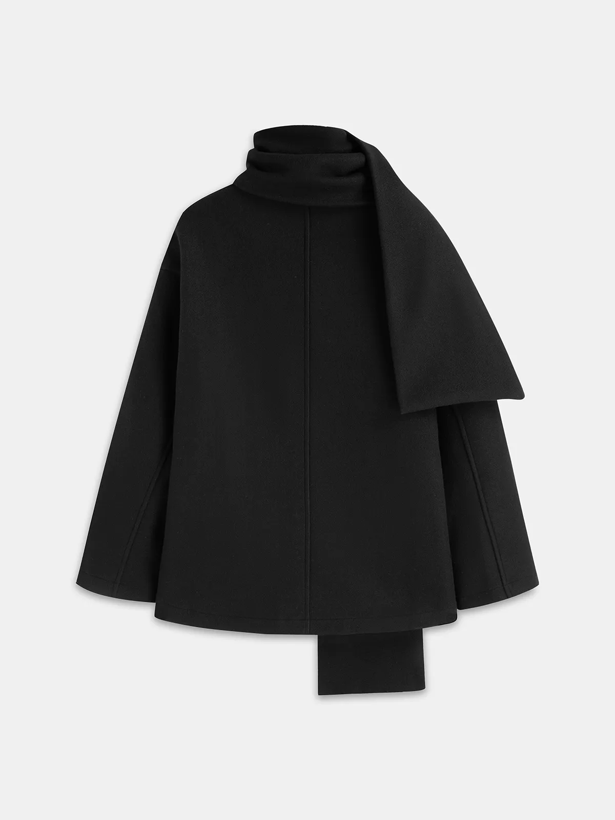 Scarf-Accented Wool Jacket sold by COMMENSE product image thumbnail 2