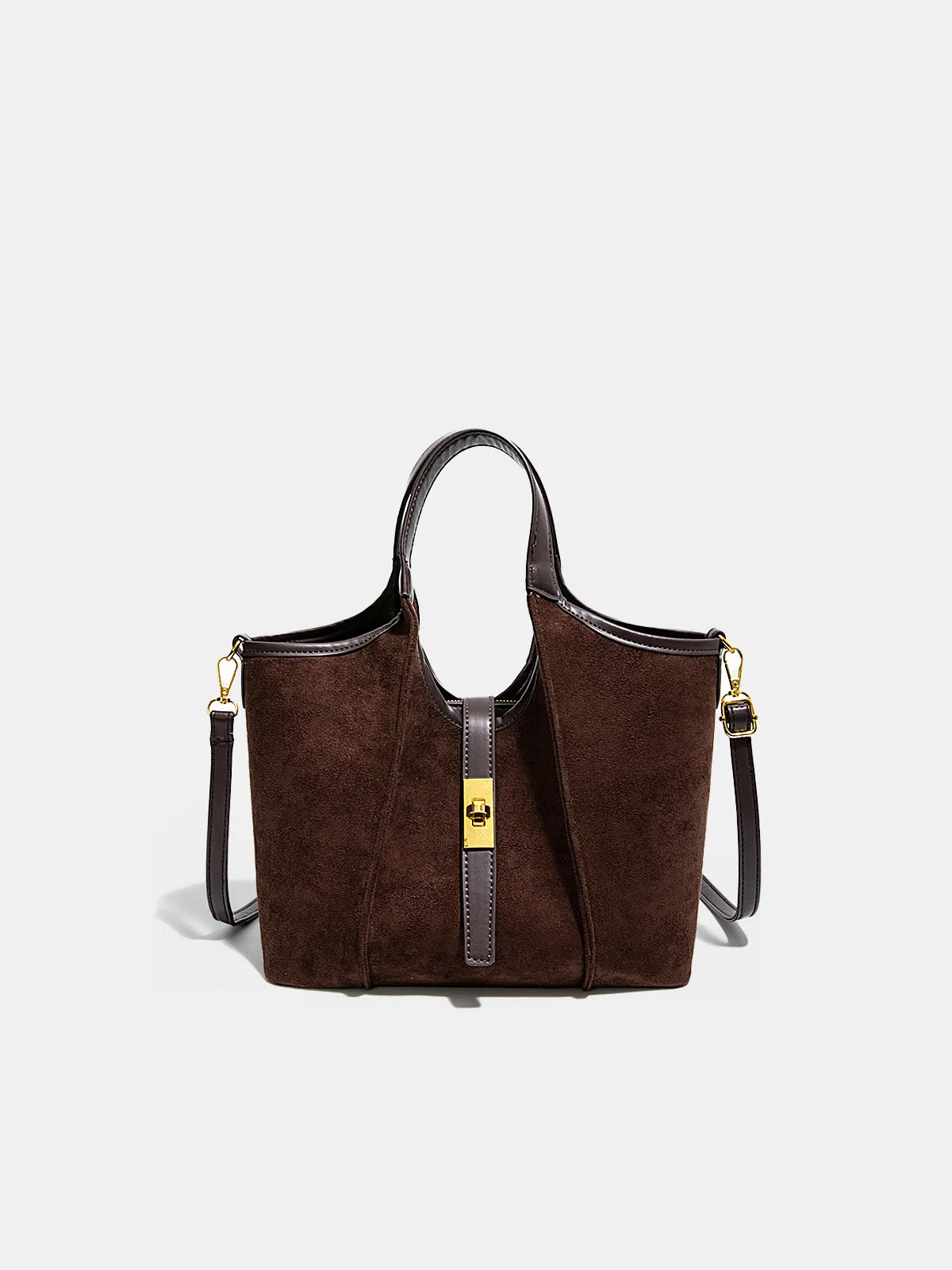 Vintage-Inspired Suede Top-Handle Bag sold by COMMENSE
