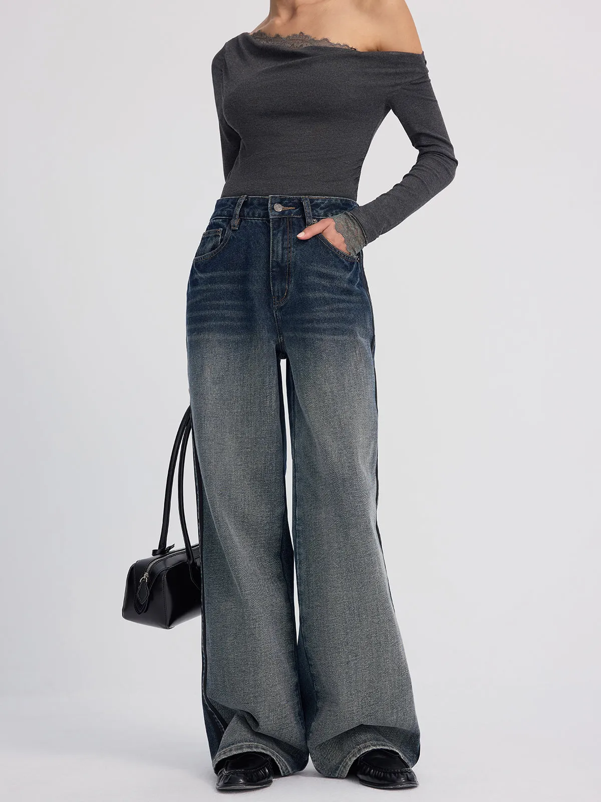 Wide-Leg Jeans in Faded Denim sold by COMMENSE product image thumbnail 5