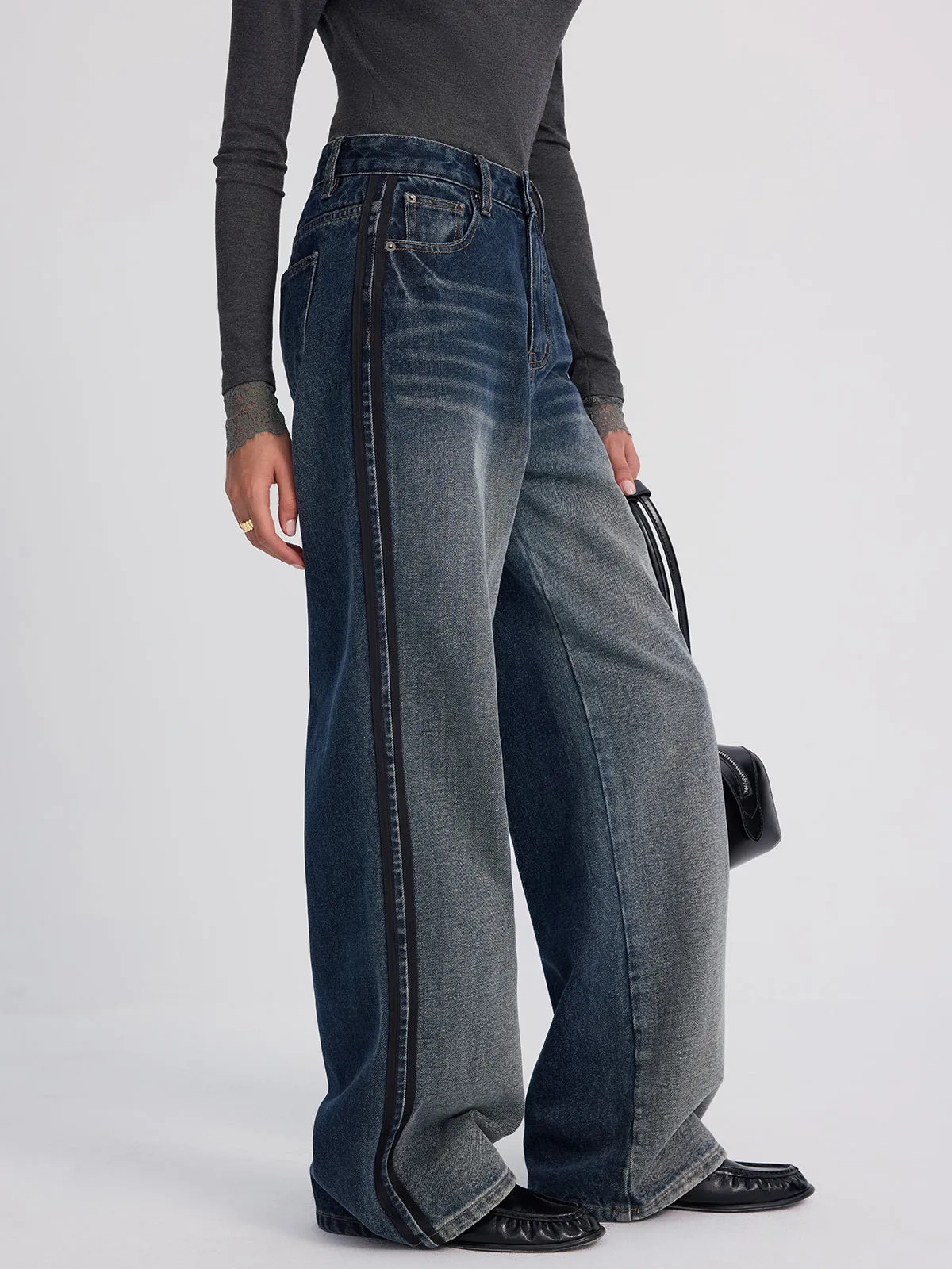 Wide-Leg Jeans in Faded Denim sold by COMMENSE product image thumbnail 2