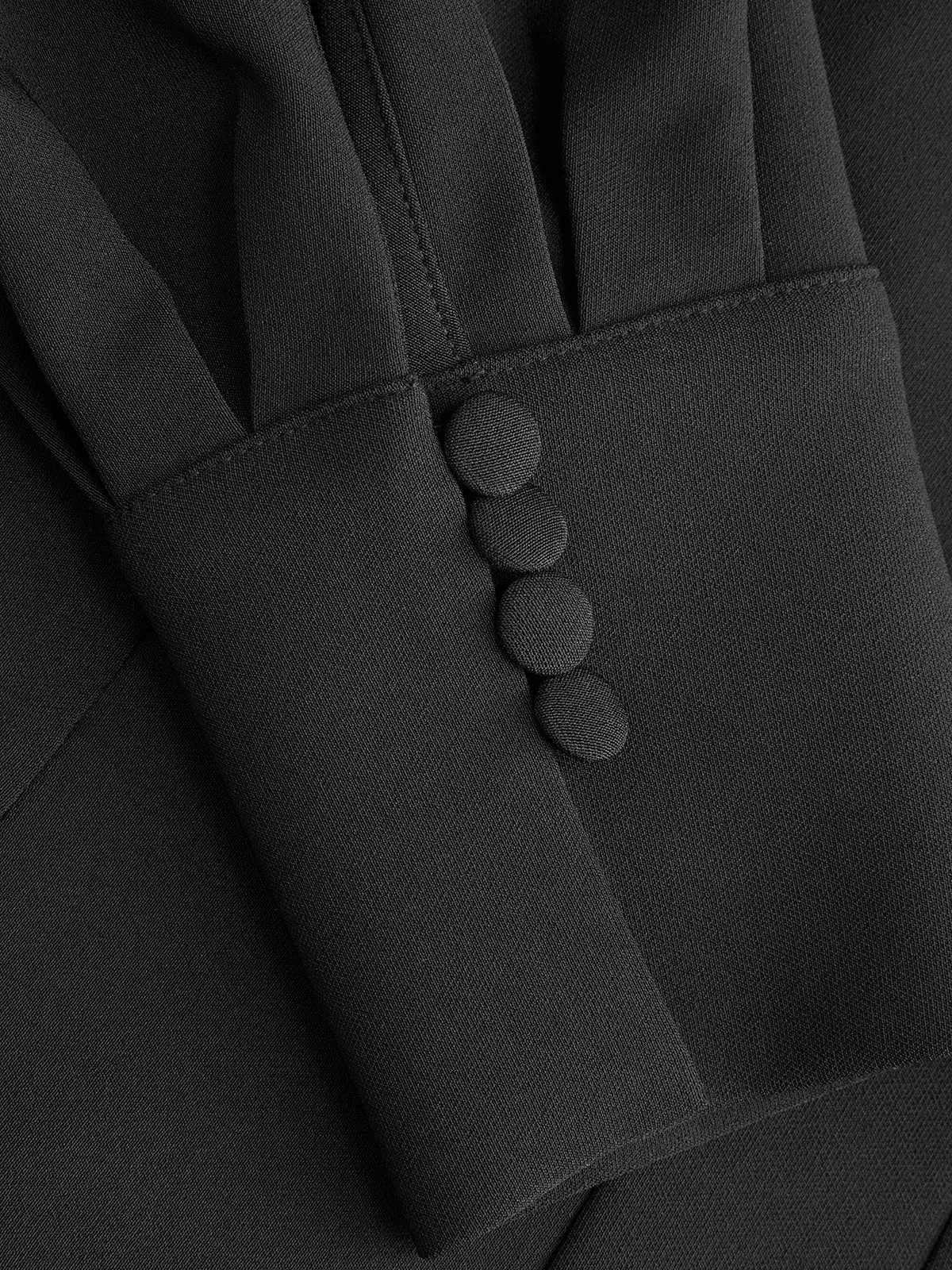 Button-Front Puff-Sleeve Mini Dress sold by COMMENSE product image thumbnail 4