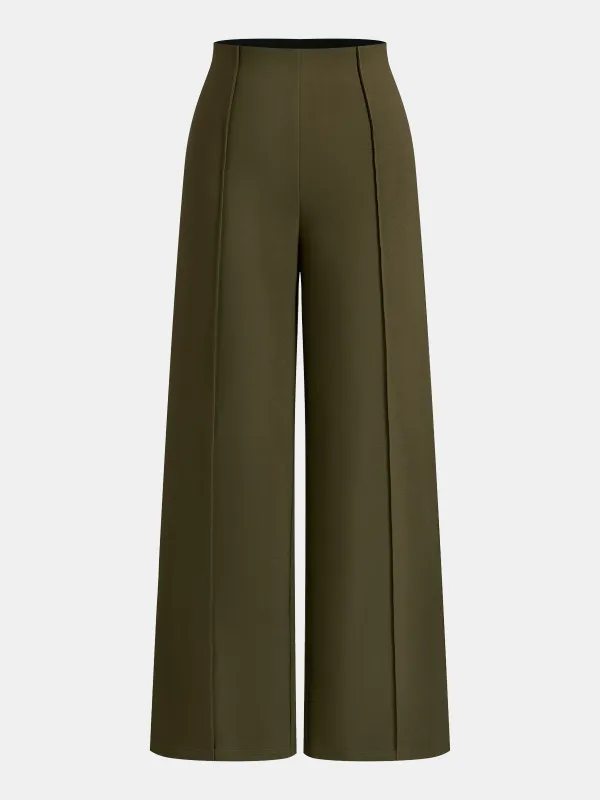 High-Waist Wide-Leg Pants sold by COMMENSE
