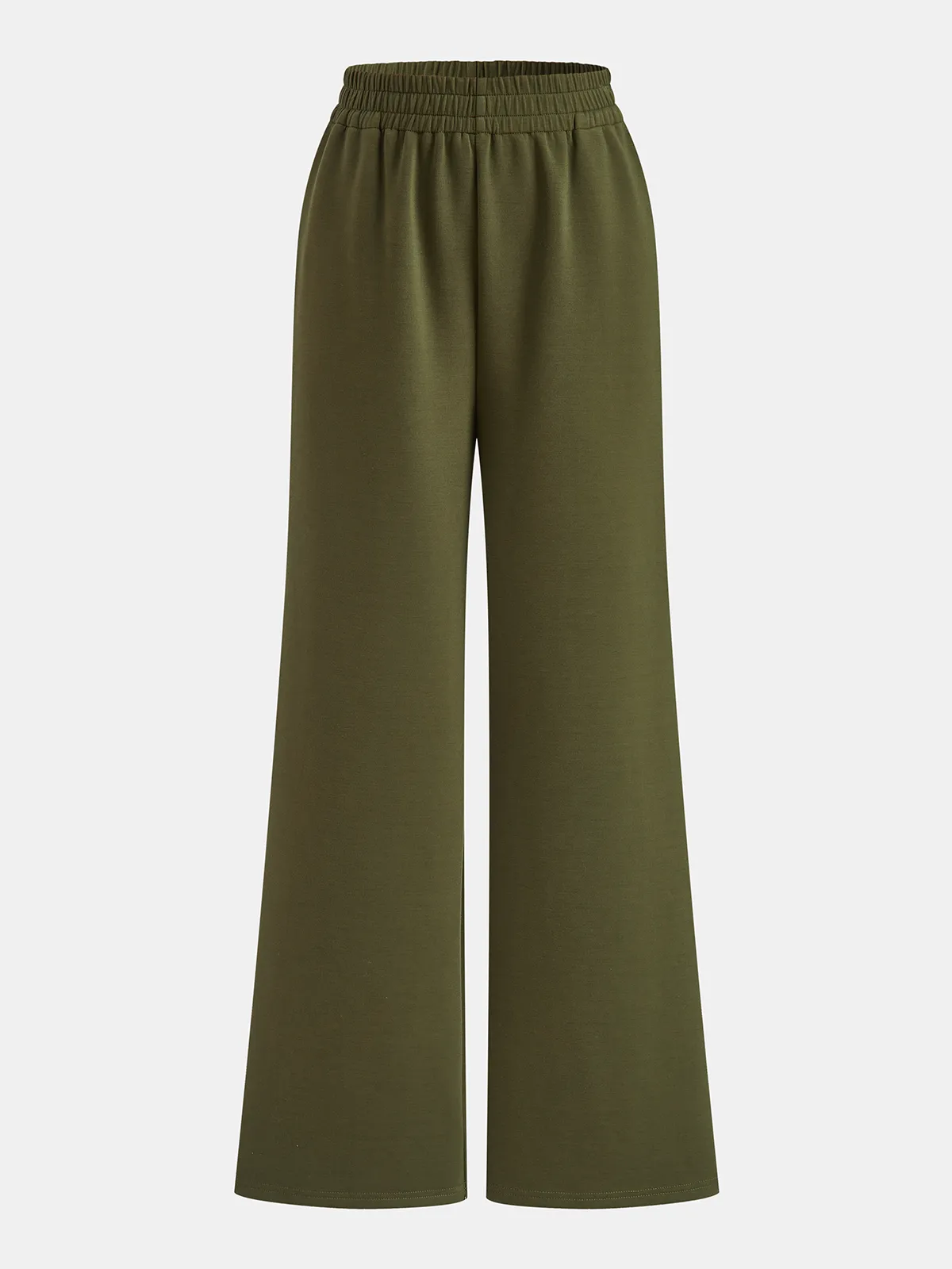 Belted Peplum Top & Wide-Leg Pants Set sold by COMMENSE product image thumbnail 4