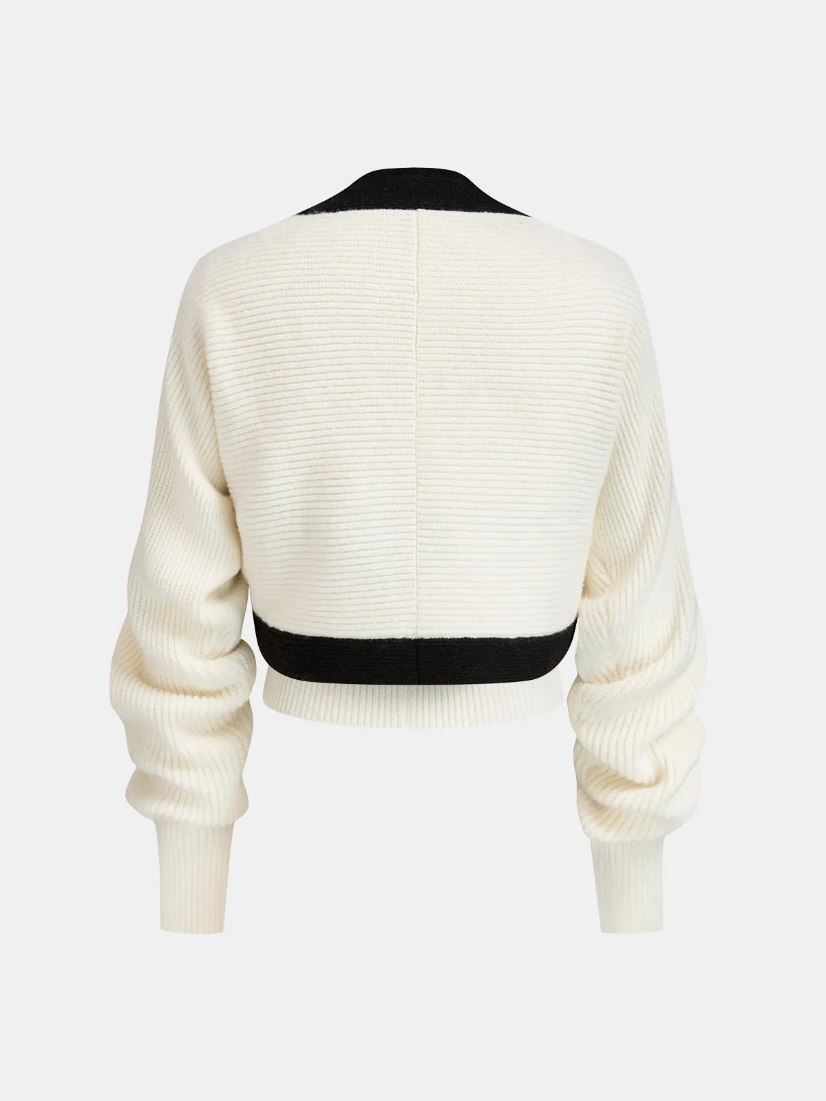 Color-Block Cutout Ribbed Sweater Set sold by COMMENSE product image thumbnail 2