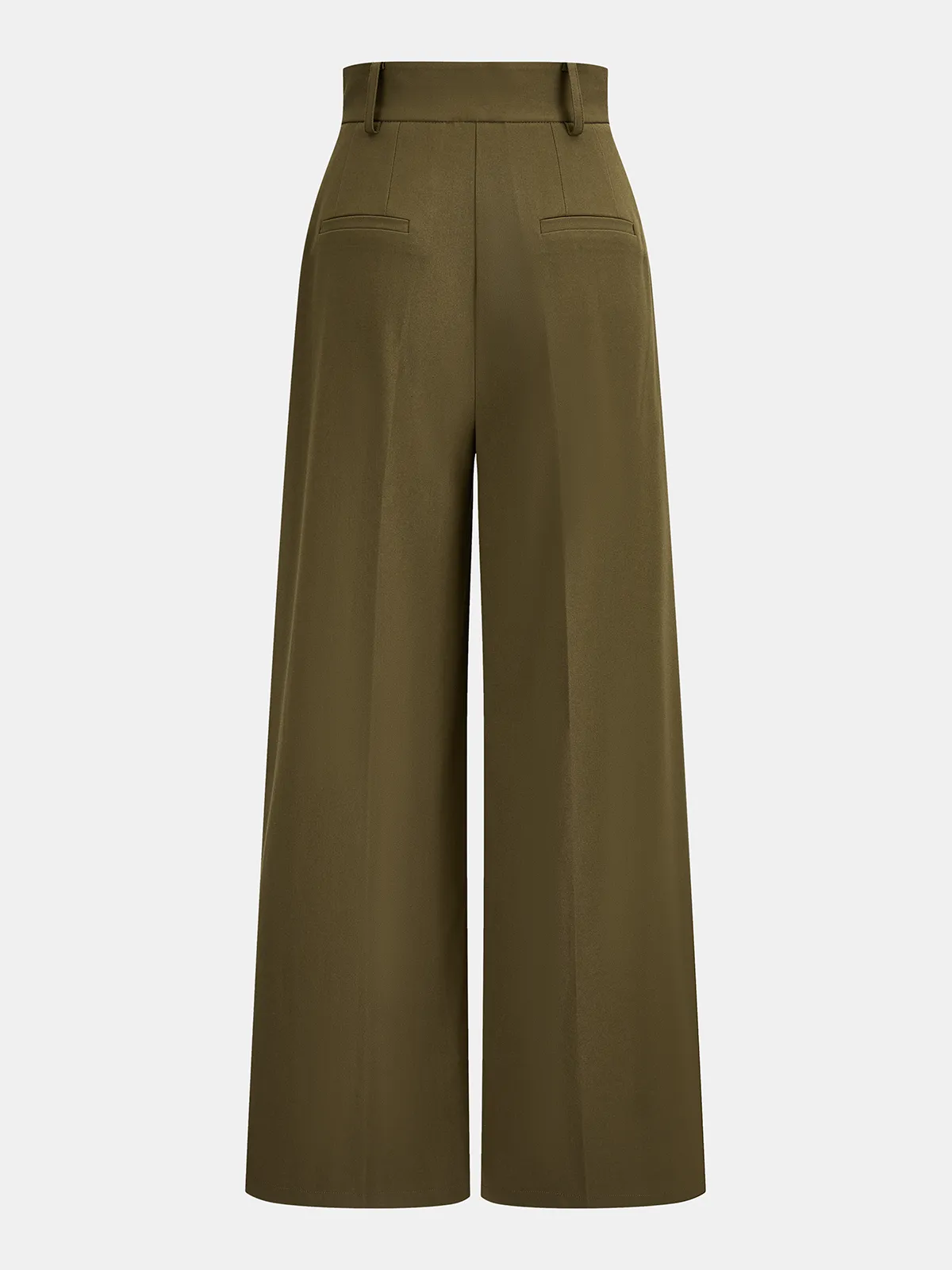 Buckle Detail Wide-Leg Tailored Pants sold by COMMENSE product image thumbnail 2