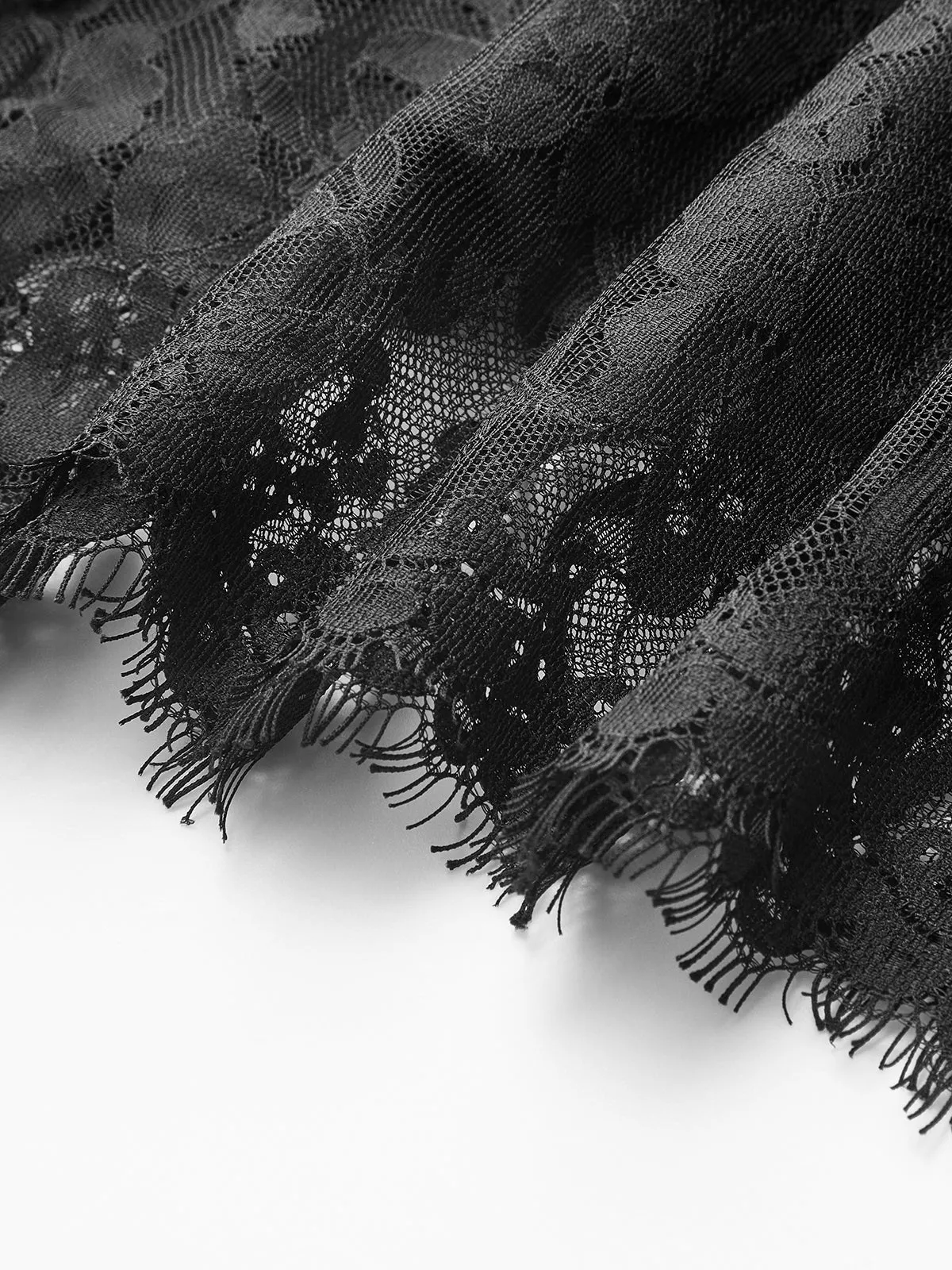 Lace Textured Belted Straight Midi Skirt sold by COMMENSE product image thumbnail 4