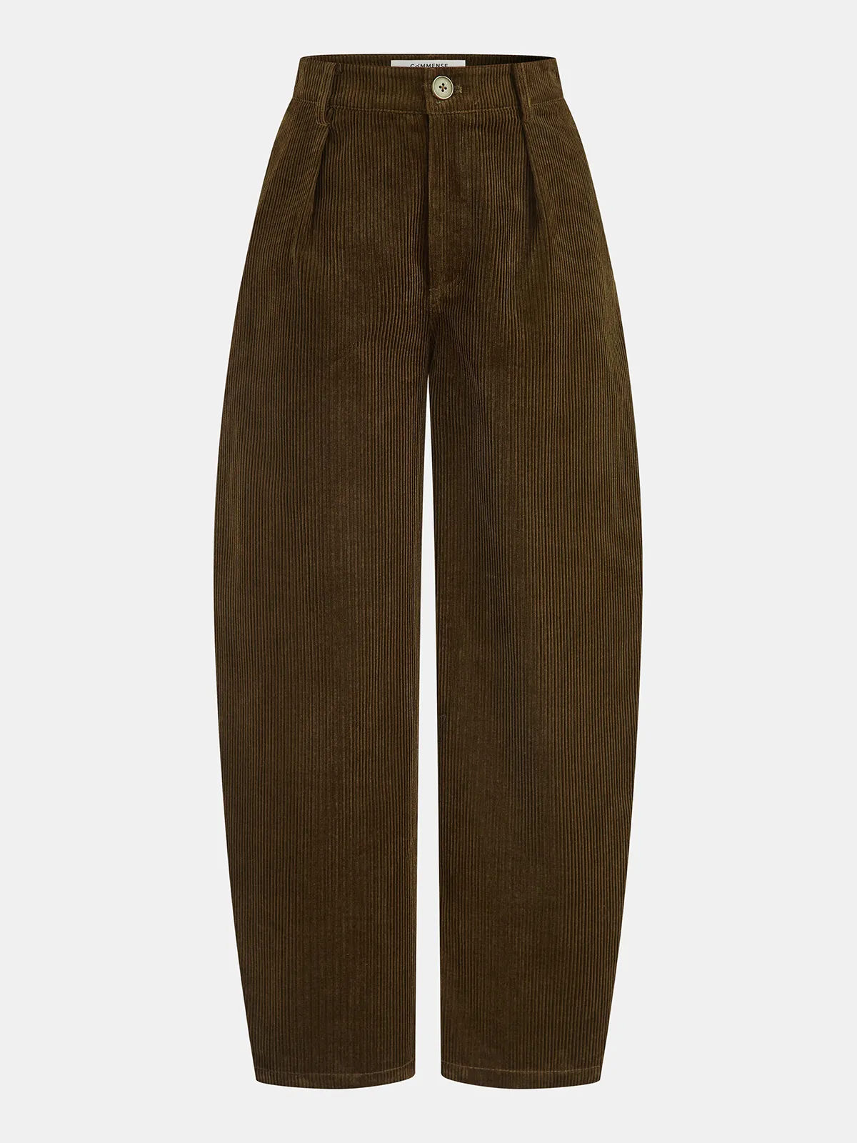 Corduroy Curved-Leg Pants sold by COMMENSE