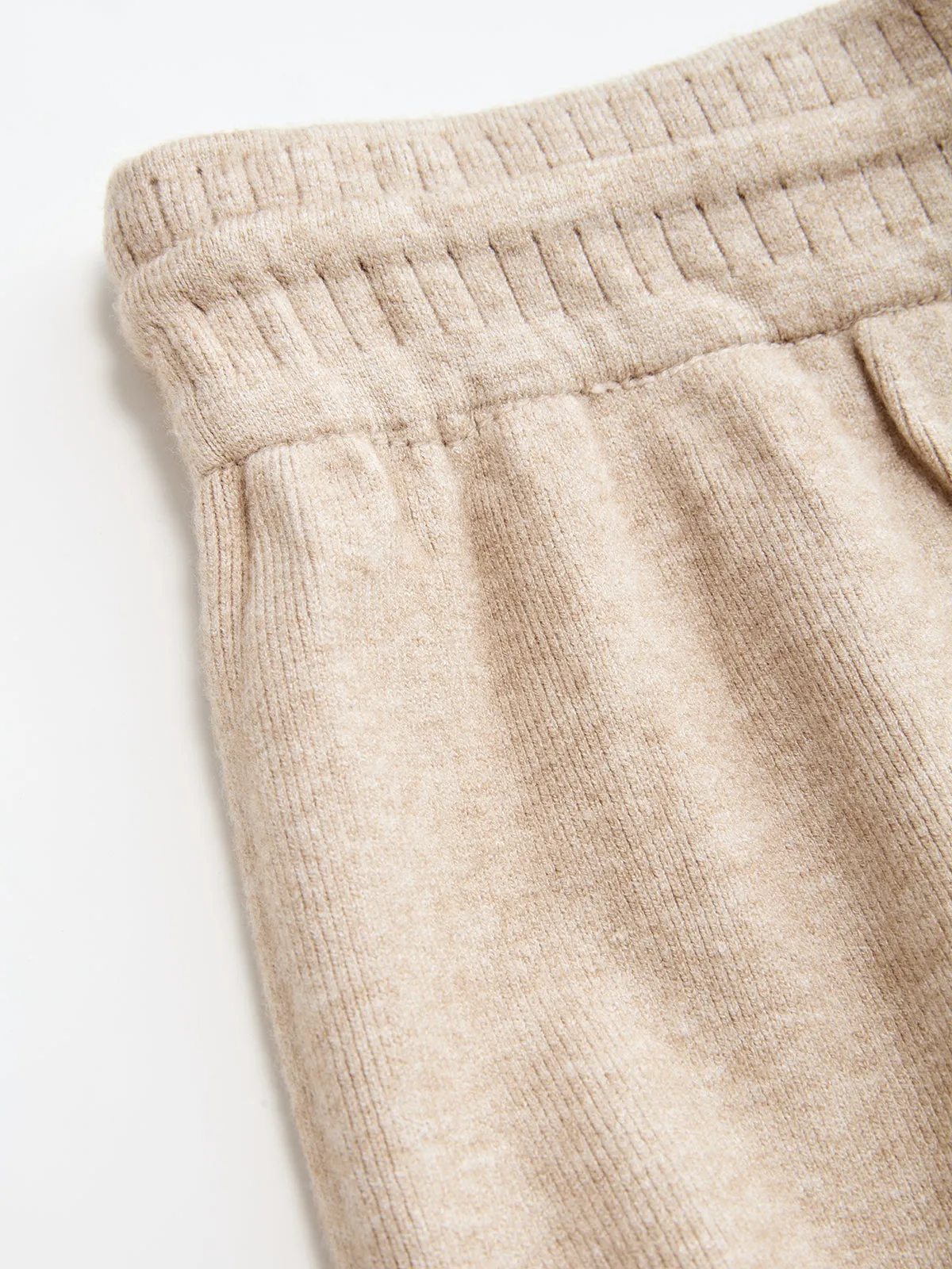 Drawstring Wide-Leg Knit Pants sold by COMMENSE product image thumbnail 4