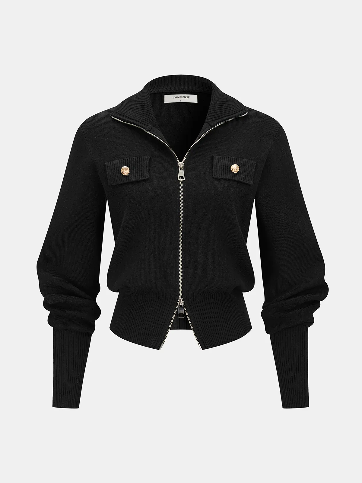 Knit Zipper Jacket & Pencil Skirt Set sold by COMMENSE product image thumbnail 2