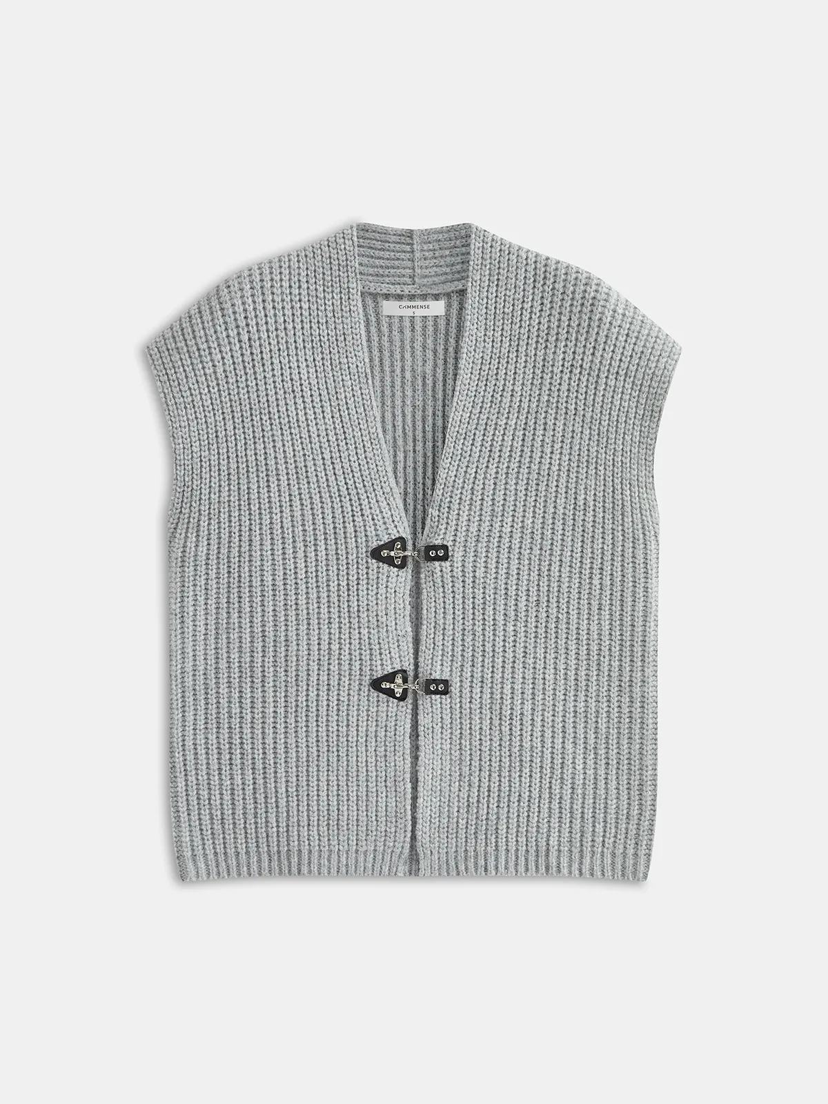 Buckle Detail Sweater Vest sold by COMMENSE