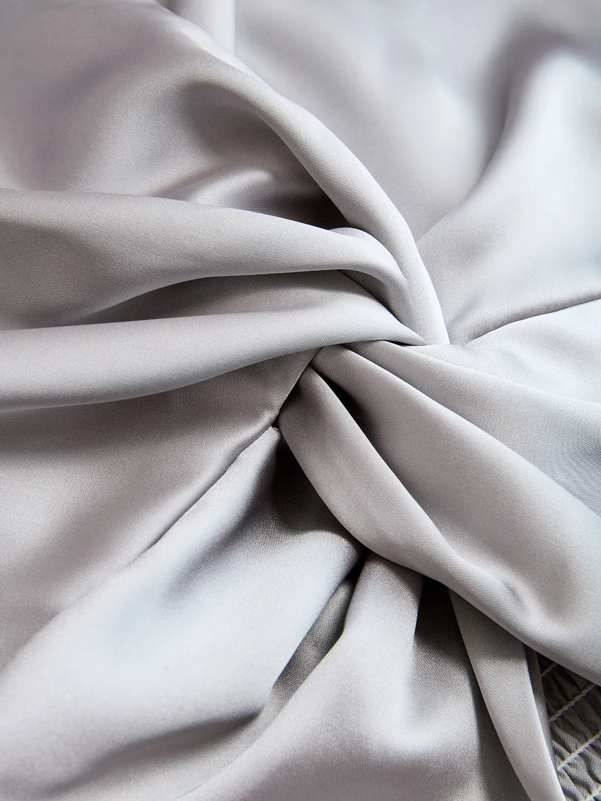 Twist-Front V-Neck Satin Blouse sold by COMMENSE product image thumbnail 4