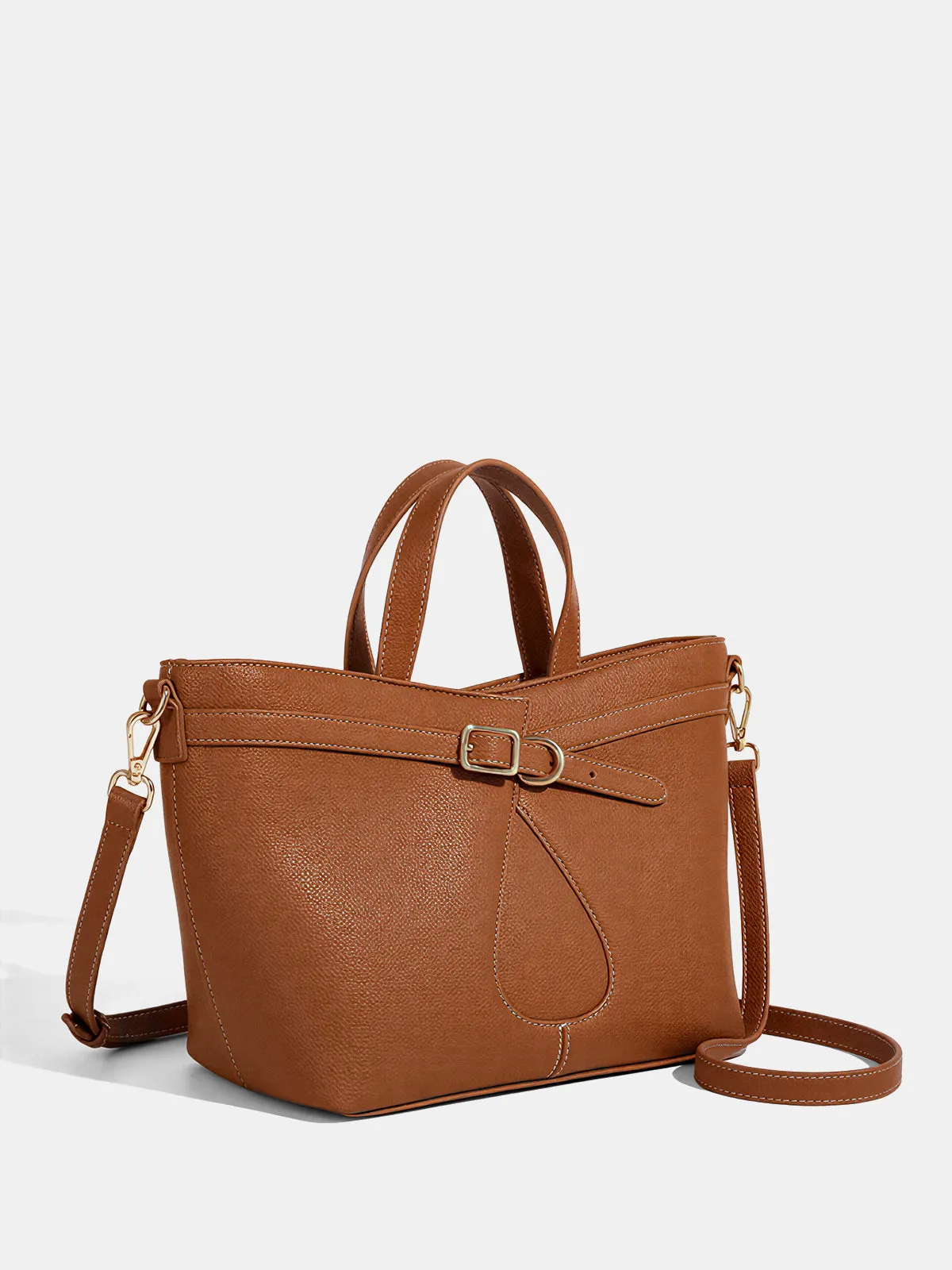 Buckle Detail Dual-Handle Tote Bag sold by COMMENSE product image thumbnail 3