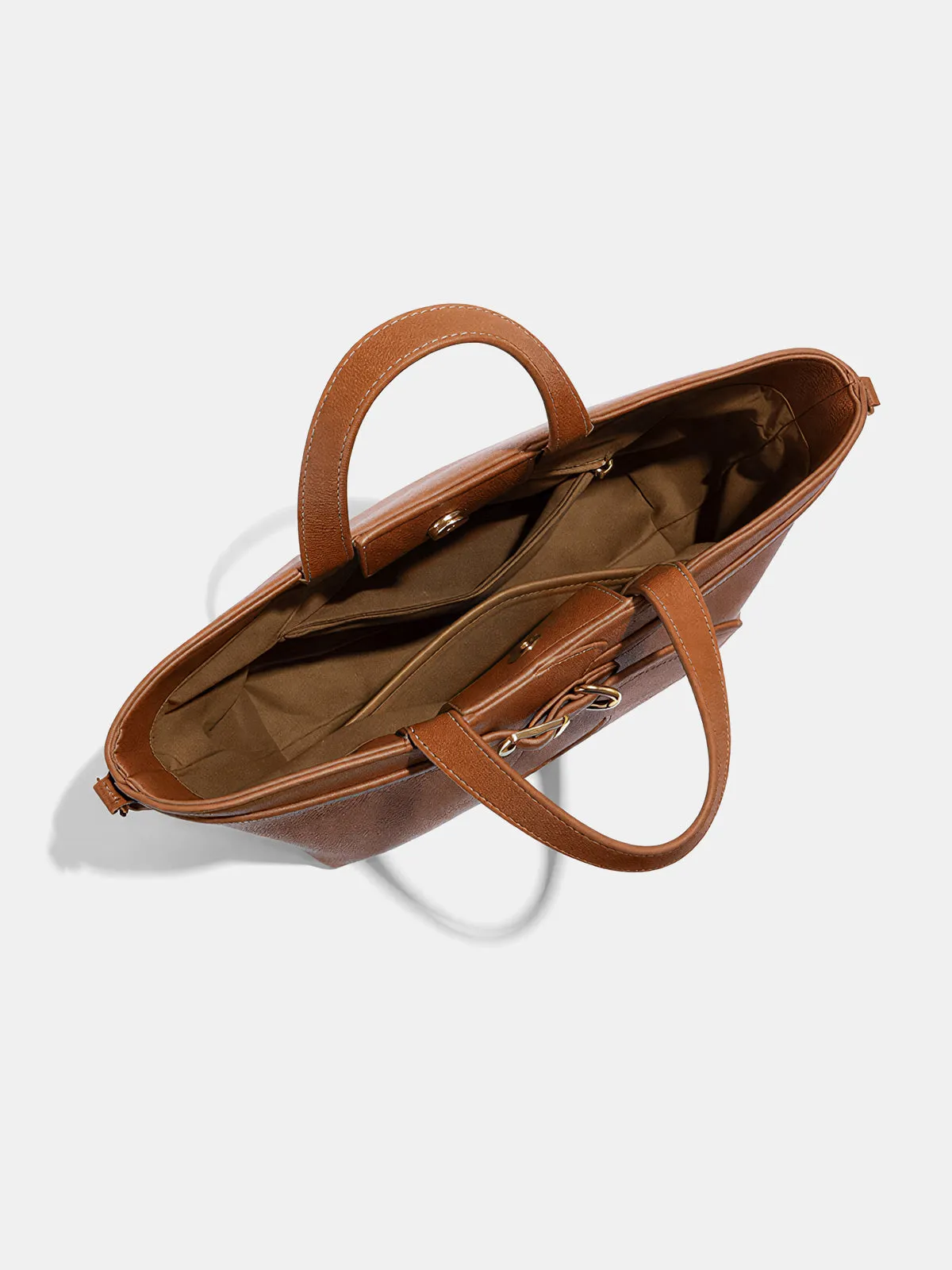 Buckle Detail Dual-Handle Tote Bag sold by COMMENSE product image thumbnail 4