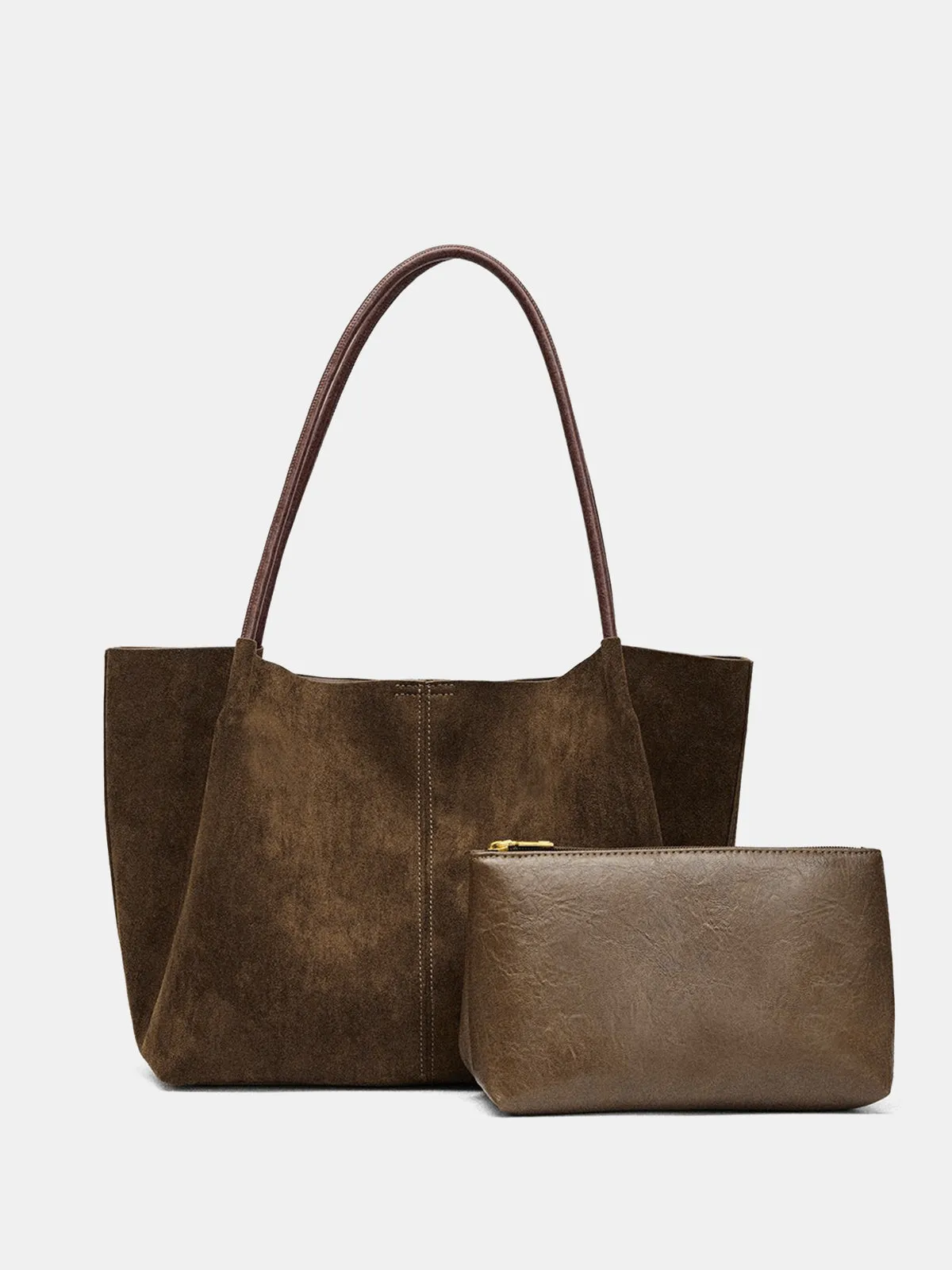 Suede Effect Large-Capacity Tote Bag sold by COMMENSE product image thumbnail 2