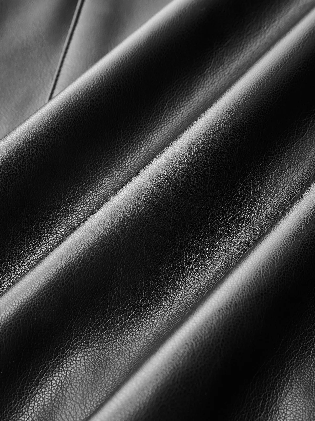 Faux Leather Panel Long Sleeve Rhinestone Trim Mini Dress sold by COMMENSE product image thumbnail 4