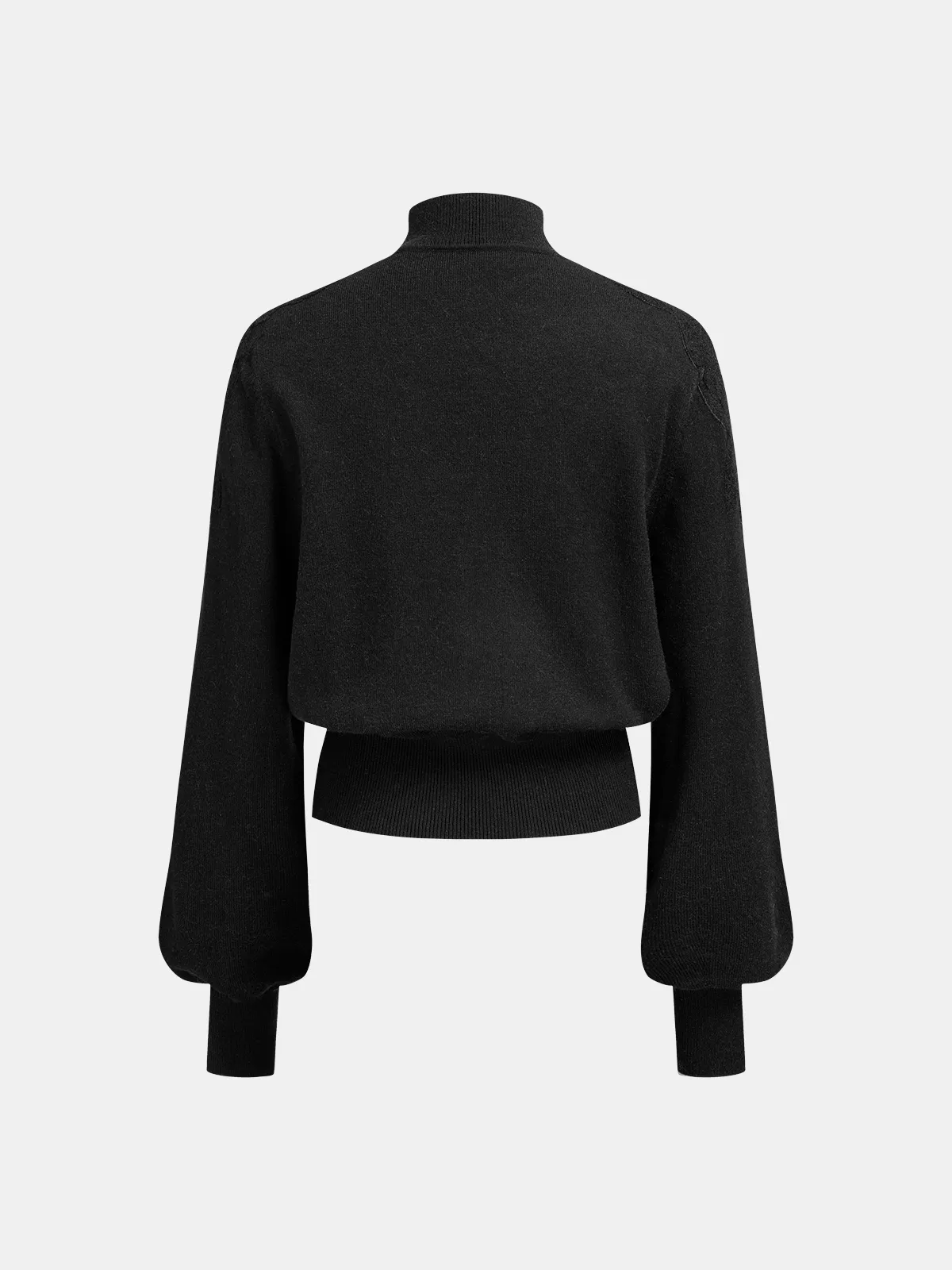 Mock Neck Lace Panel Sweater sold by COMMENSE product image thumbnail 3