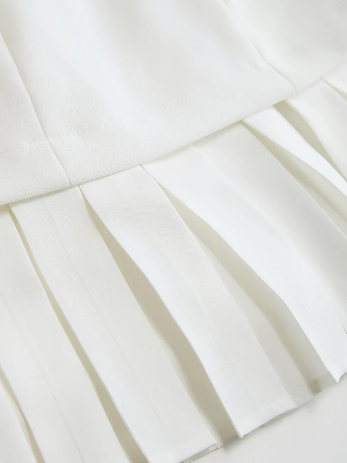 Pleated Hem Tailored Blazer Mini Dress sold by COMMENSE product image thumbnail 5