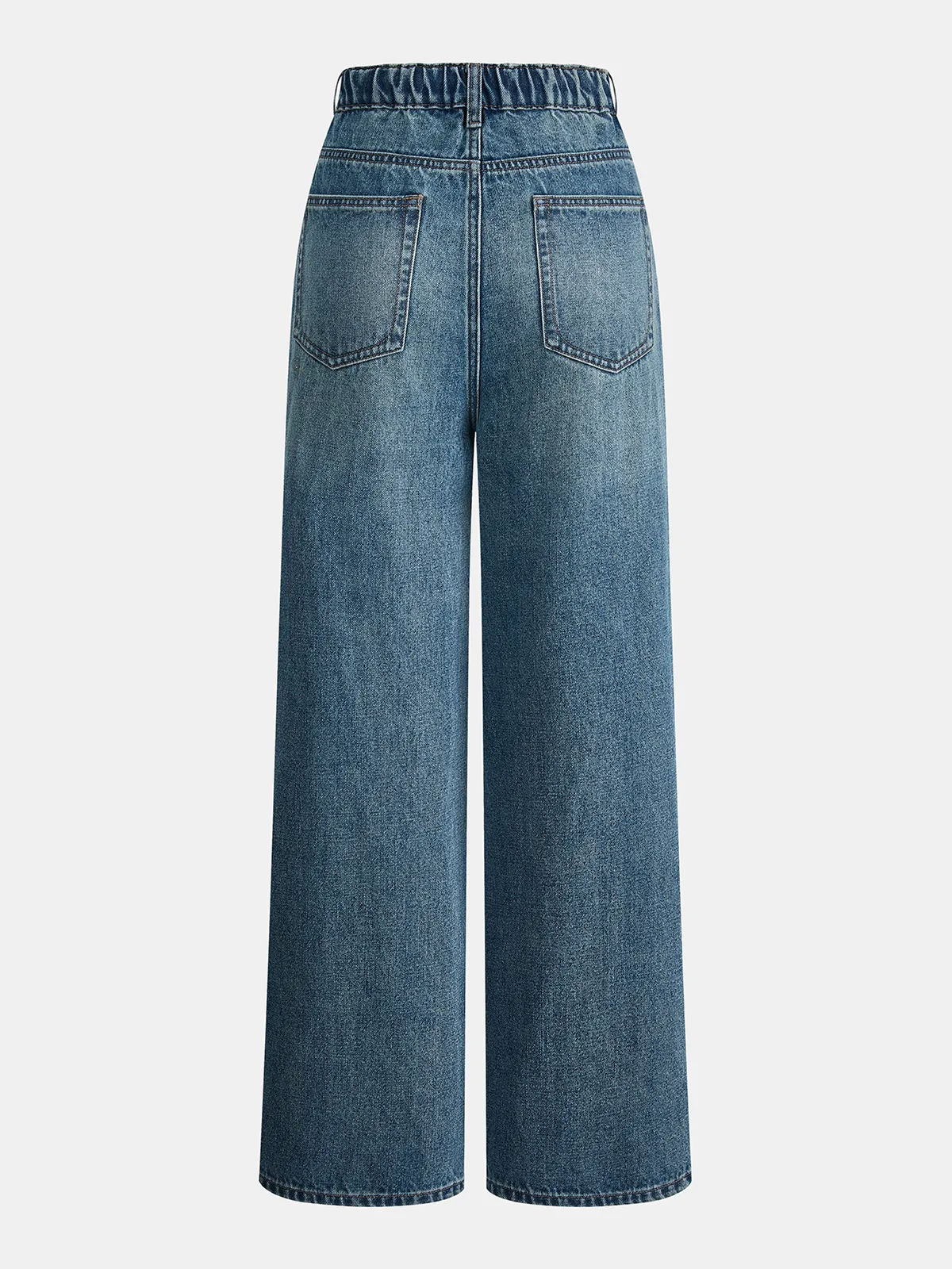 Drawstring Straight-Leg Denim Pants sold by COMMENSE product image thumbnail 2