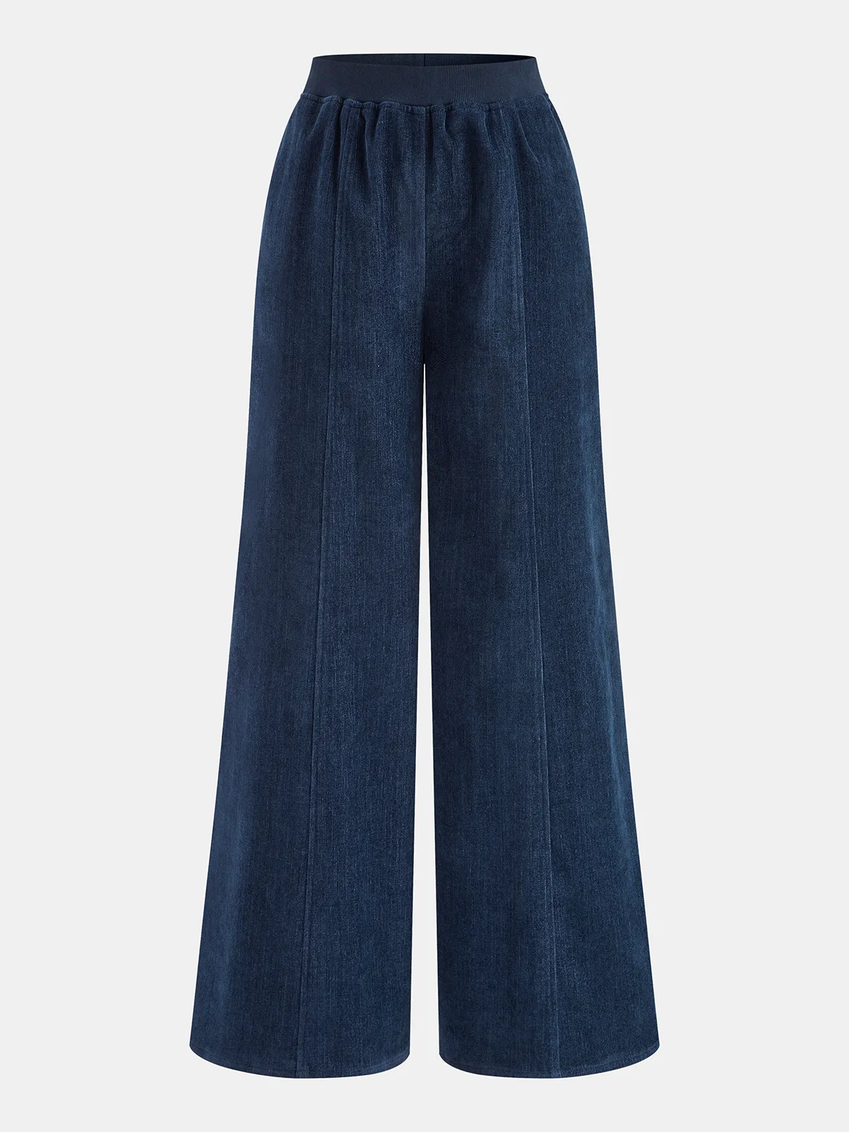 Velvet Zip-Up Jacket & Wide-Leg Pants Set sold by COMMENSE product image thumbnail 4