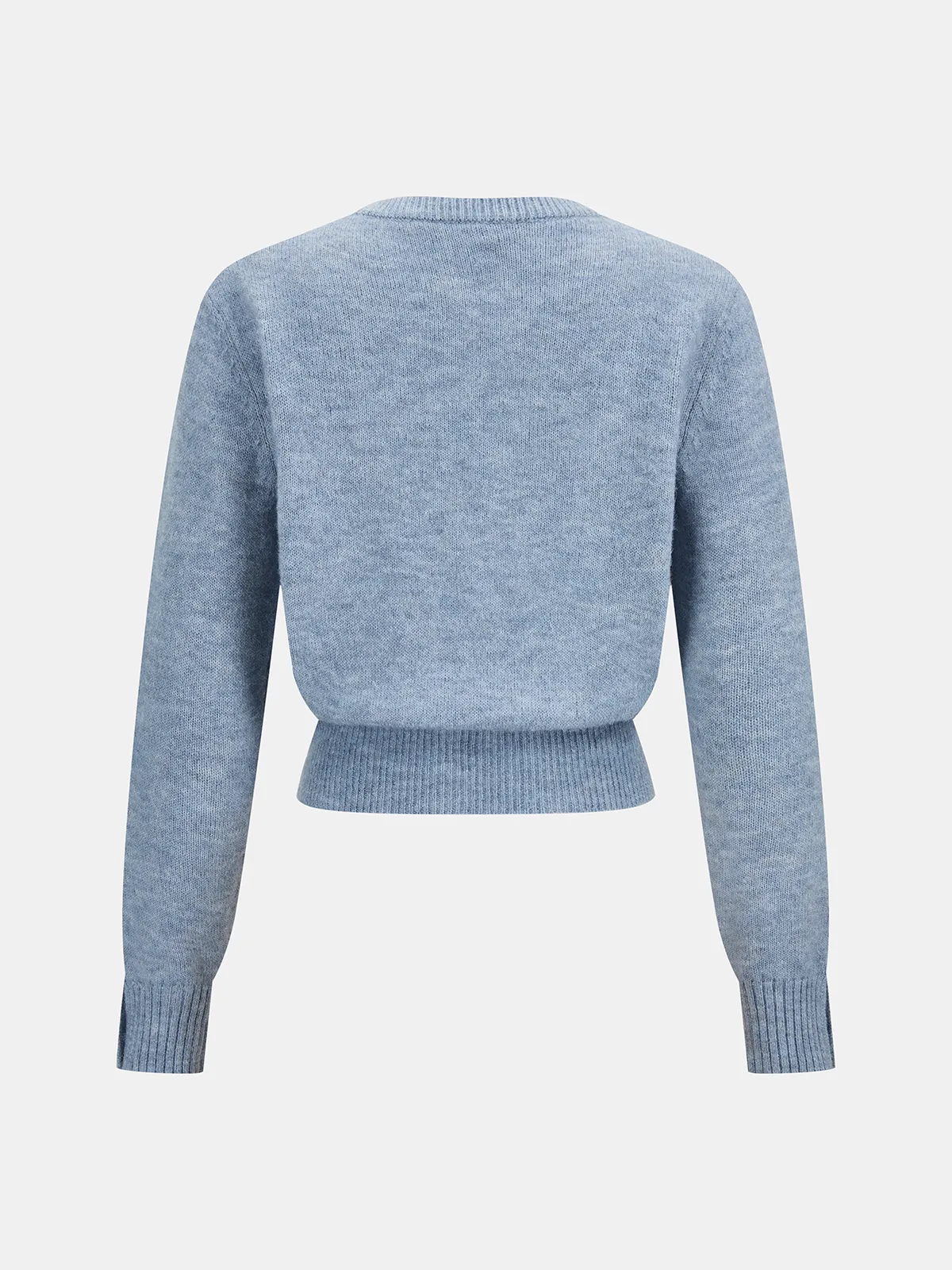 Wool-Blend Knot-Front Sweater sold by COMMENSE product image thumbnail 2