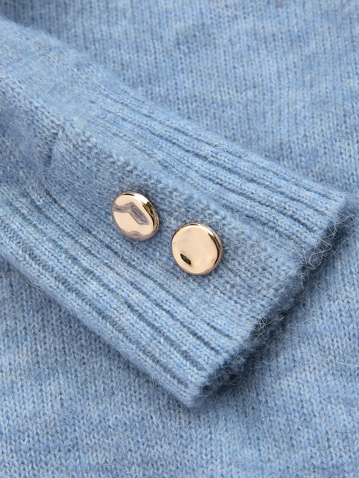 Wool-Blend Knot-Front Sweater sold by COMMENSE product image thumbnail 4